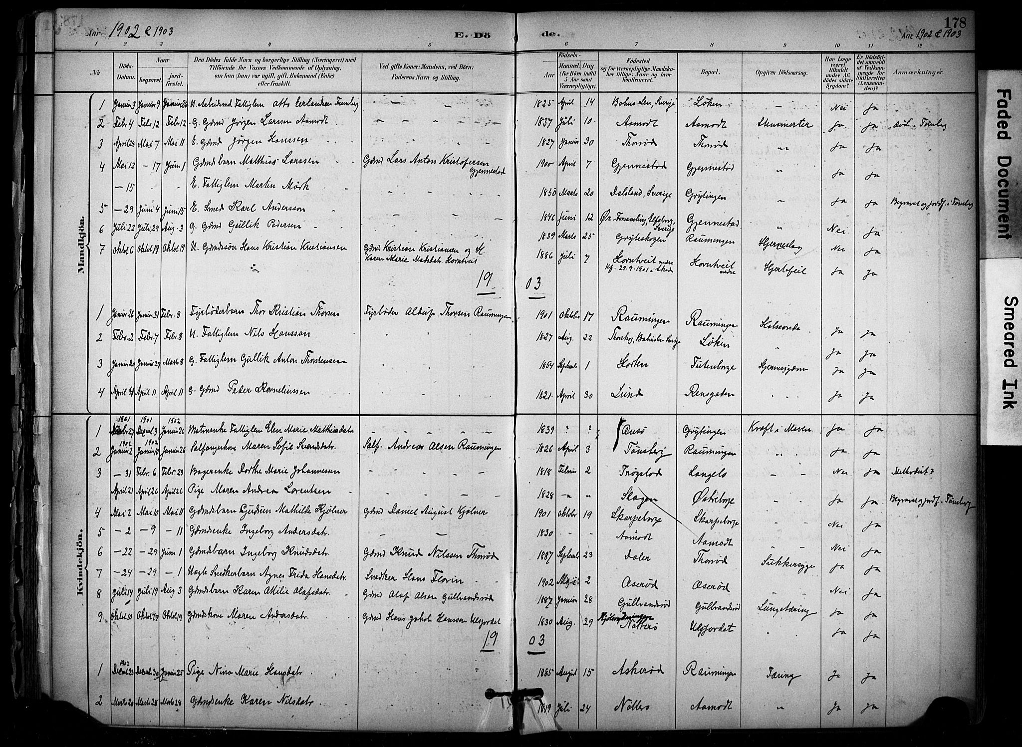 Stokke kirkebøker, AV/SAKO-A-320/F/Fb/L0001: Ministerialbok nr. II 1, 1884-1910, s. 178