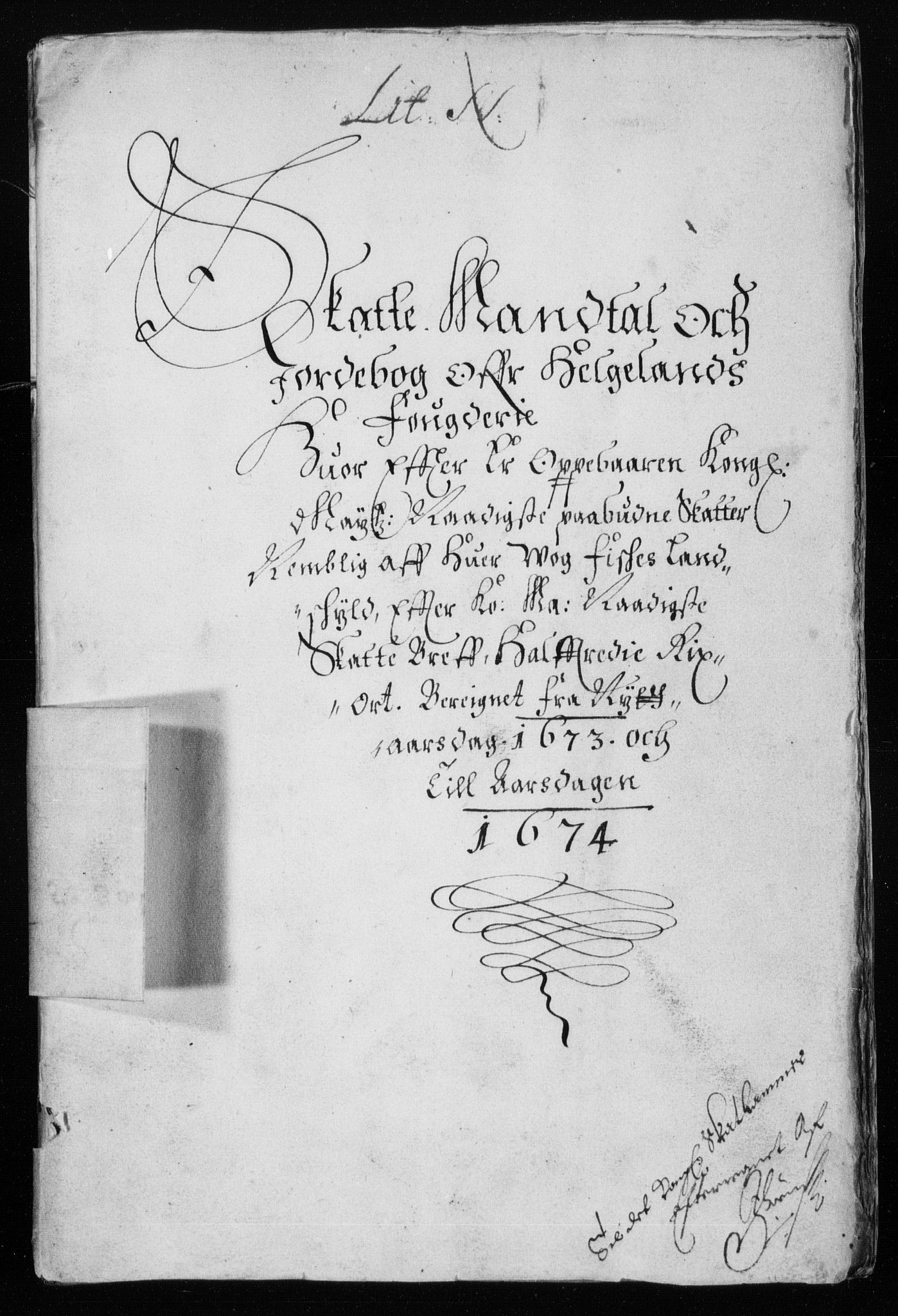 Rentekammeret inntil 1814, Reviderte regnskaper, Stiftamtstueregnskaper, Trondheim stiftamt og Nordland amt, RA/EA-6044/R/Rh/L0003: Nordland amt, 1673