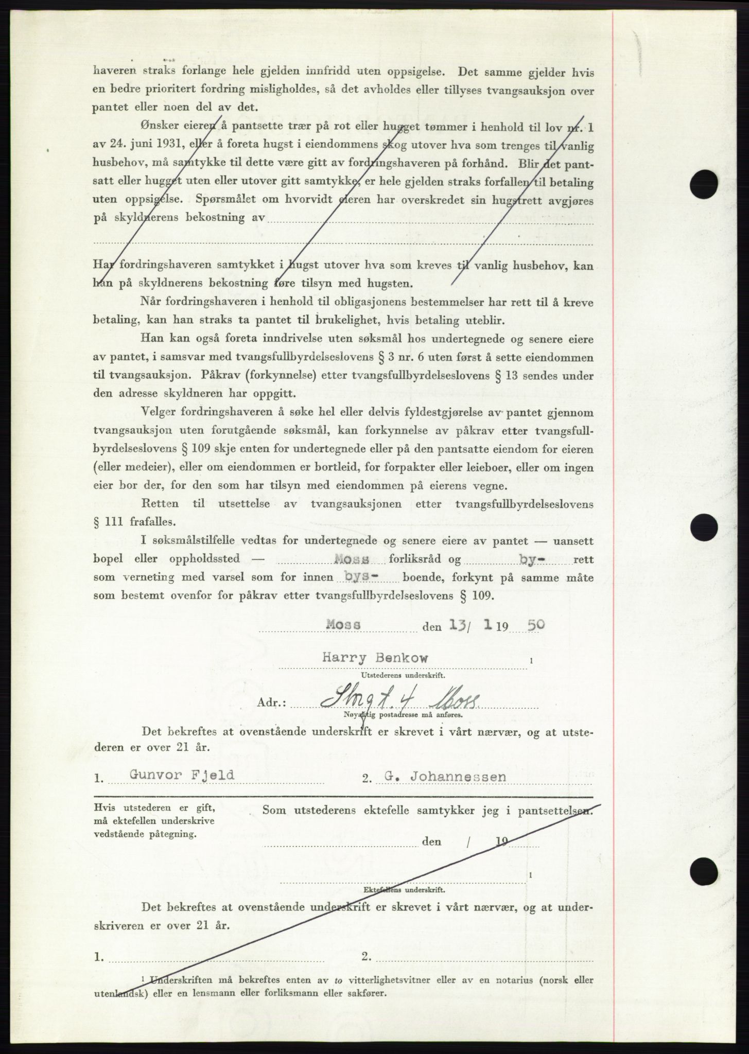 Moss sorenskriveri, SAO/A-10168: Pantebok nr. B23, 1949-1950, Dagboknr: 210/1950