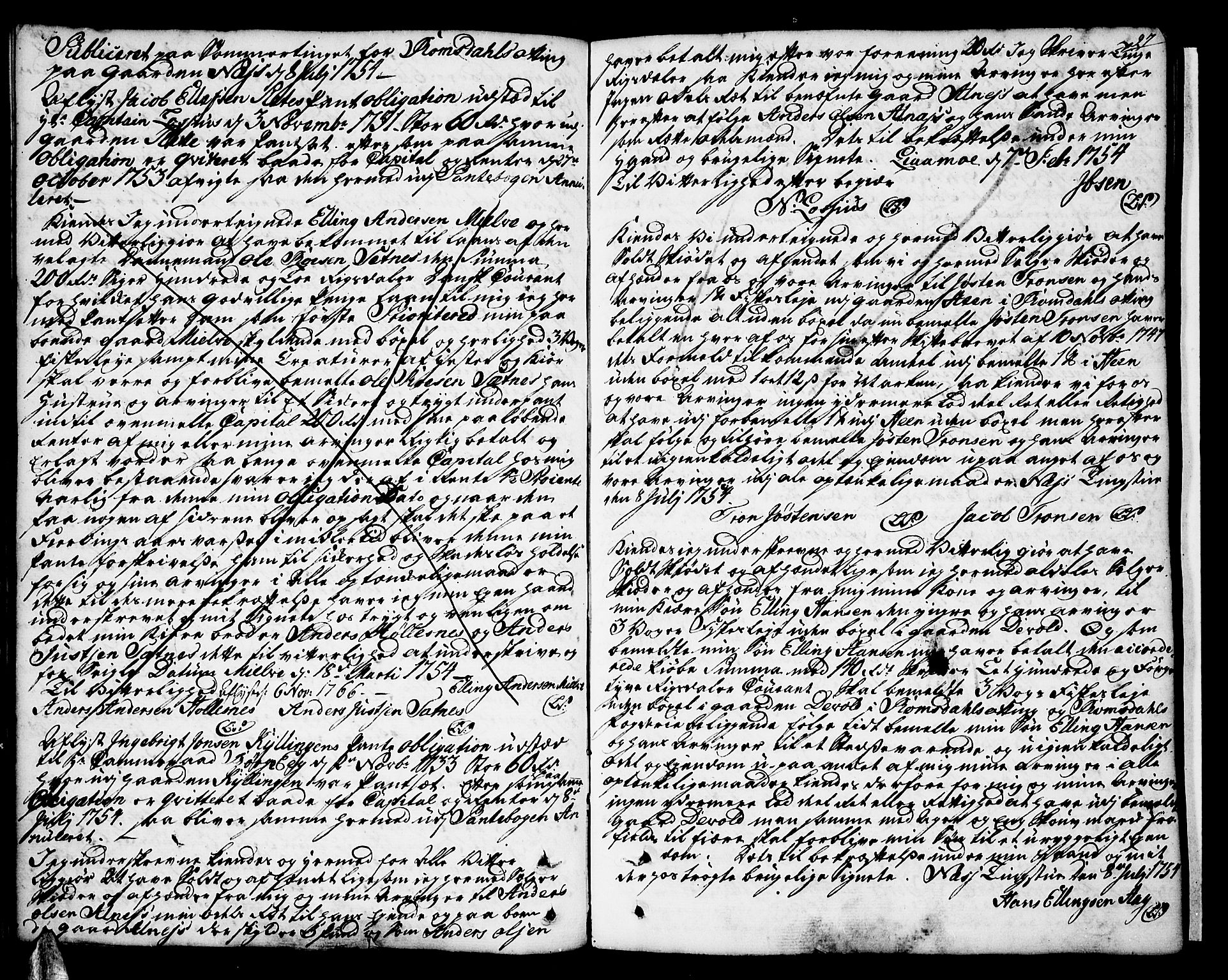 Romsdal sorenskriveri, SAT/A-4149/1/2/2C/L0003: Pantebok nr. 3, 1747-1767, s. 97