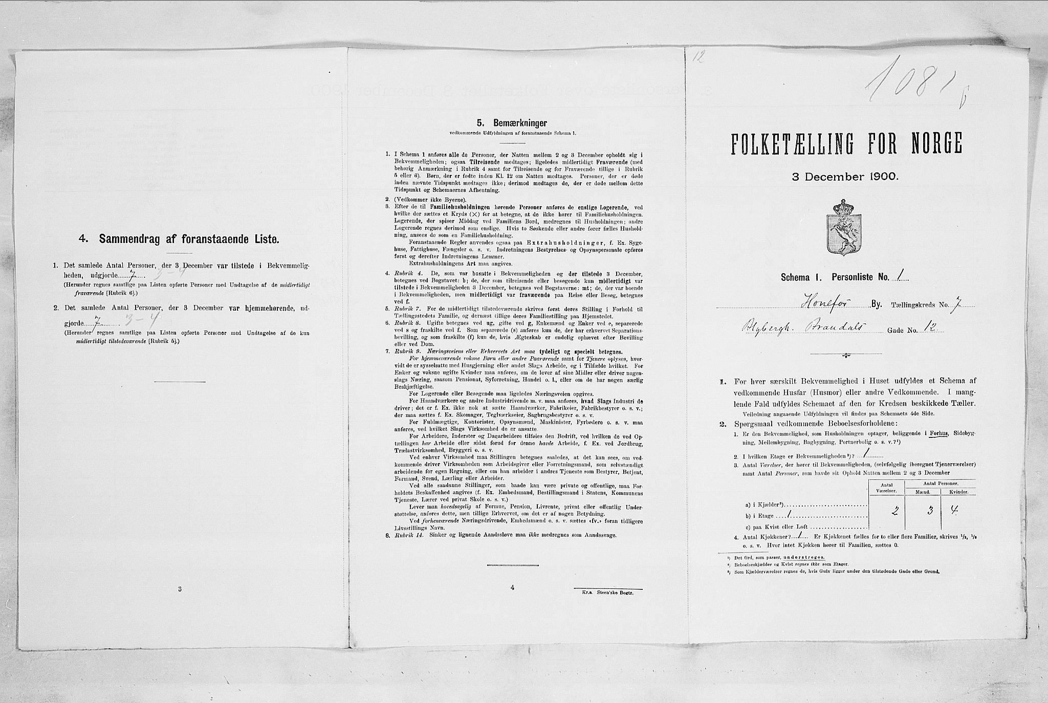 RA, Folketelling 1900 for 0601 Hønefoss kjøpstad, 1900, s. 687