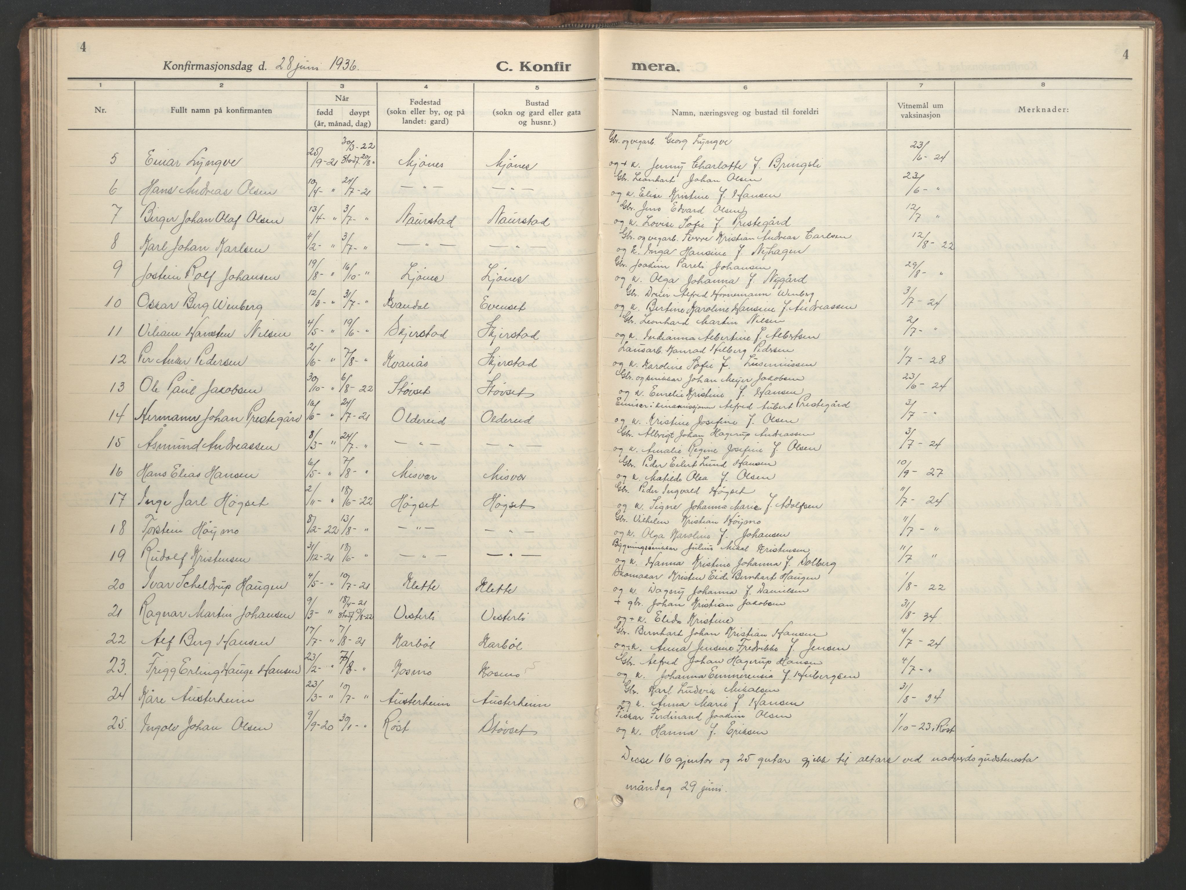 Ministerialprotokoller, klokkerbøker og fødselsregistre - Nordland, AV/SAT-A-1459/852/L0758: Klokkerbok nr. 852C09, 1935-1952, s. 4