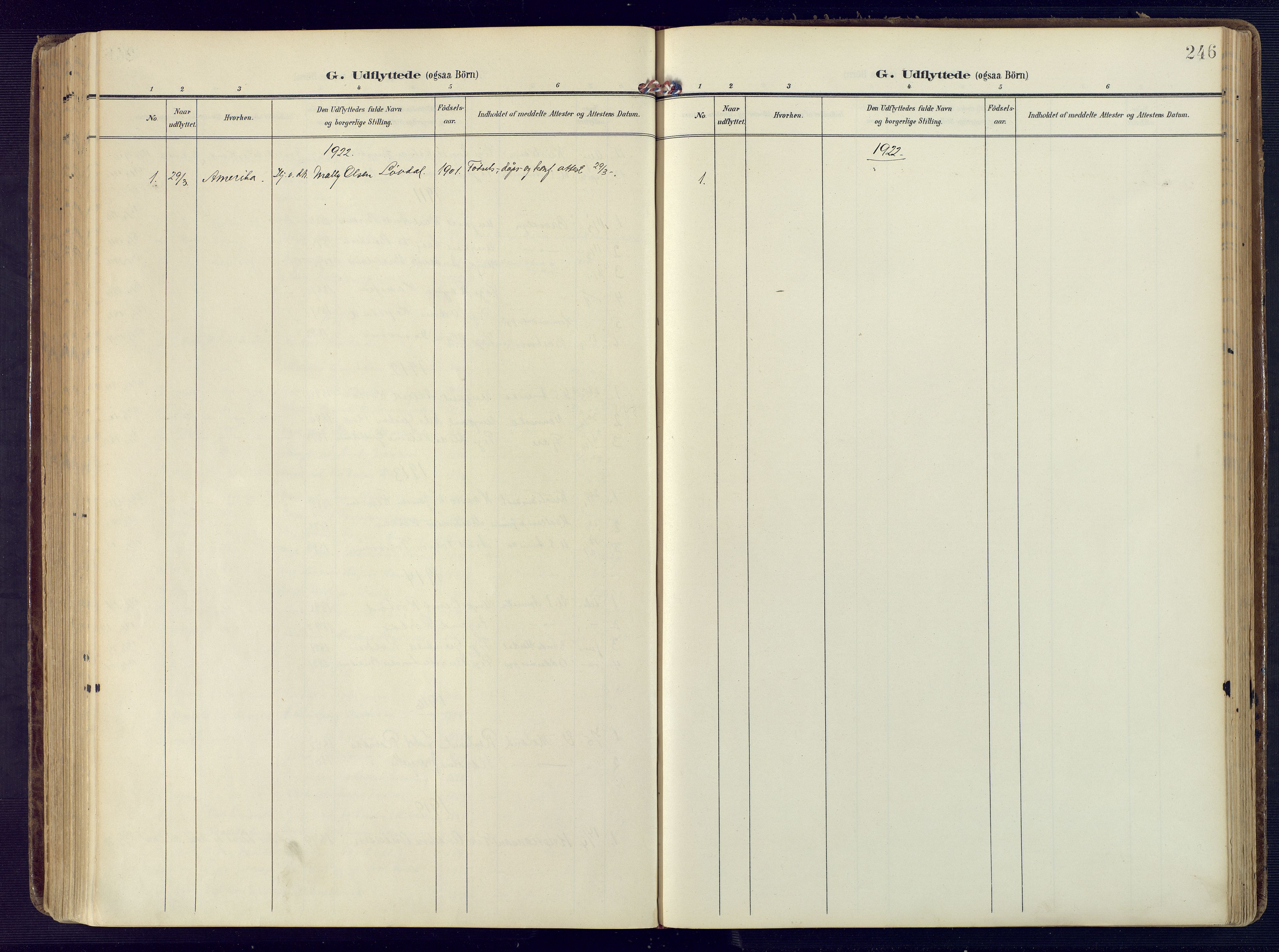 Birkenes sokneprestkontor, SAK/1111-0004/F/Fa/L0006: Ministerialbok nr. A 6, 1908-1932, s. 246