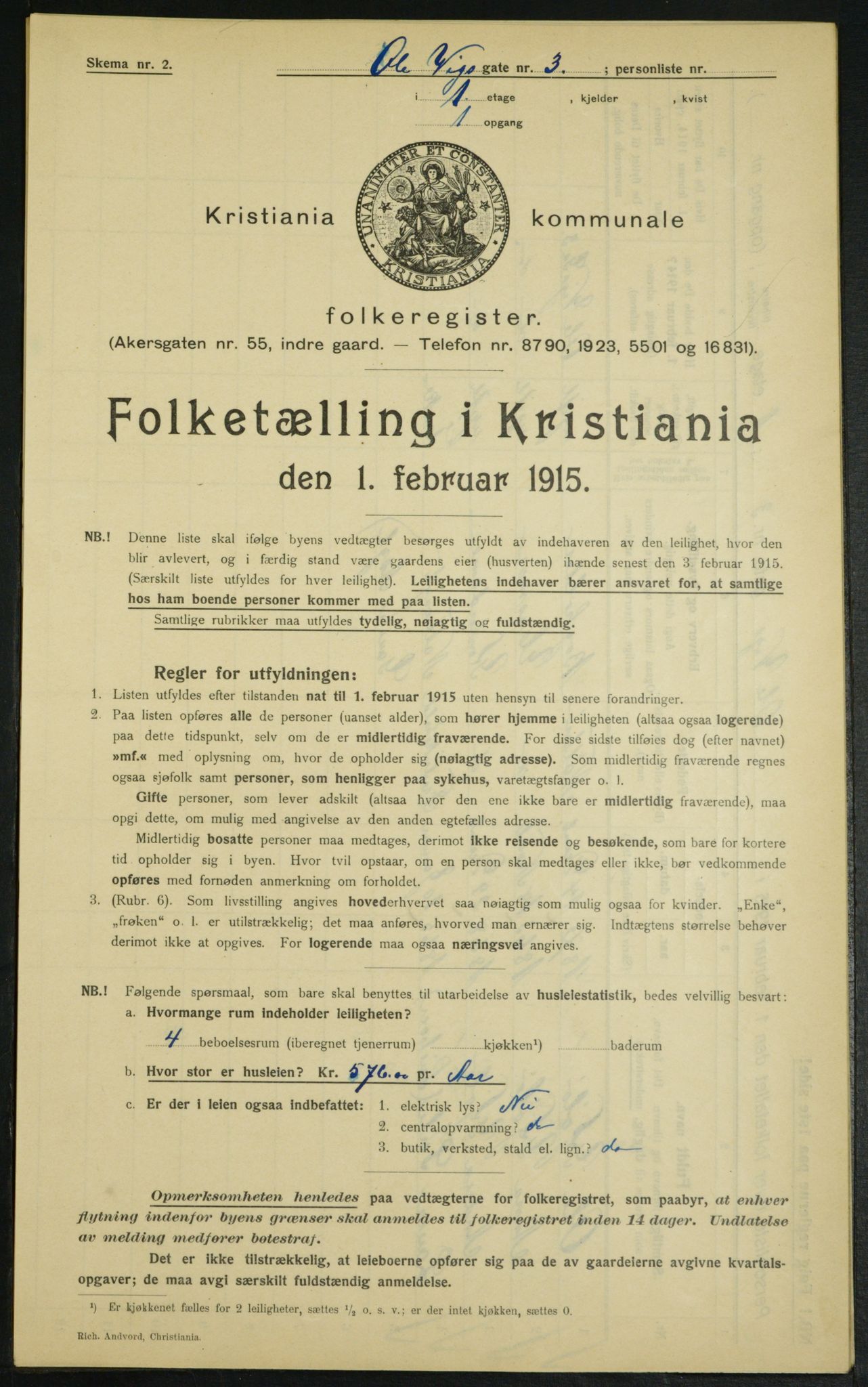 OBA, Kommunal folketelling 1.2.1915 for Kristiania, 1915, s. 74865