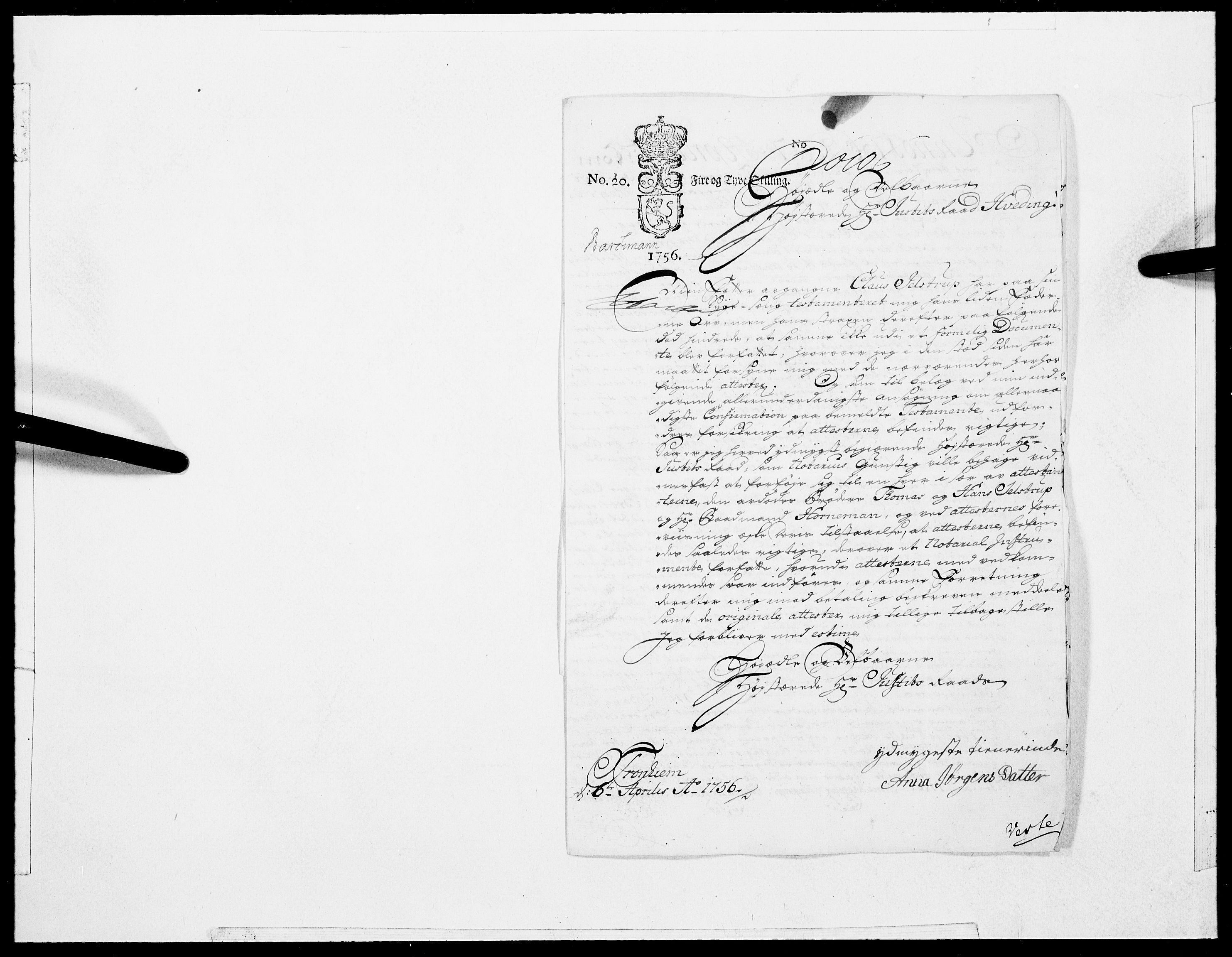 Danske Kanselli 1572-1799, AV/RA-EA-3023/F/Fc/Fcc/Fcca/L0172: Norske innlegg 1572-1799, 1756, s. 19