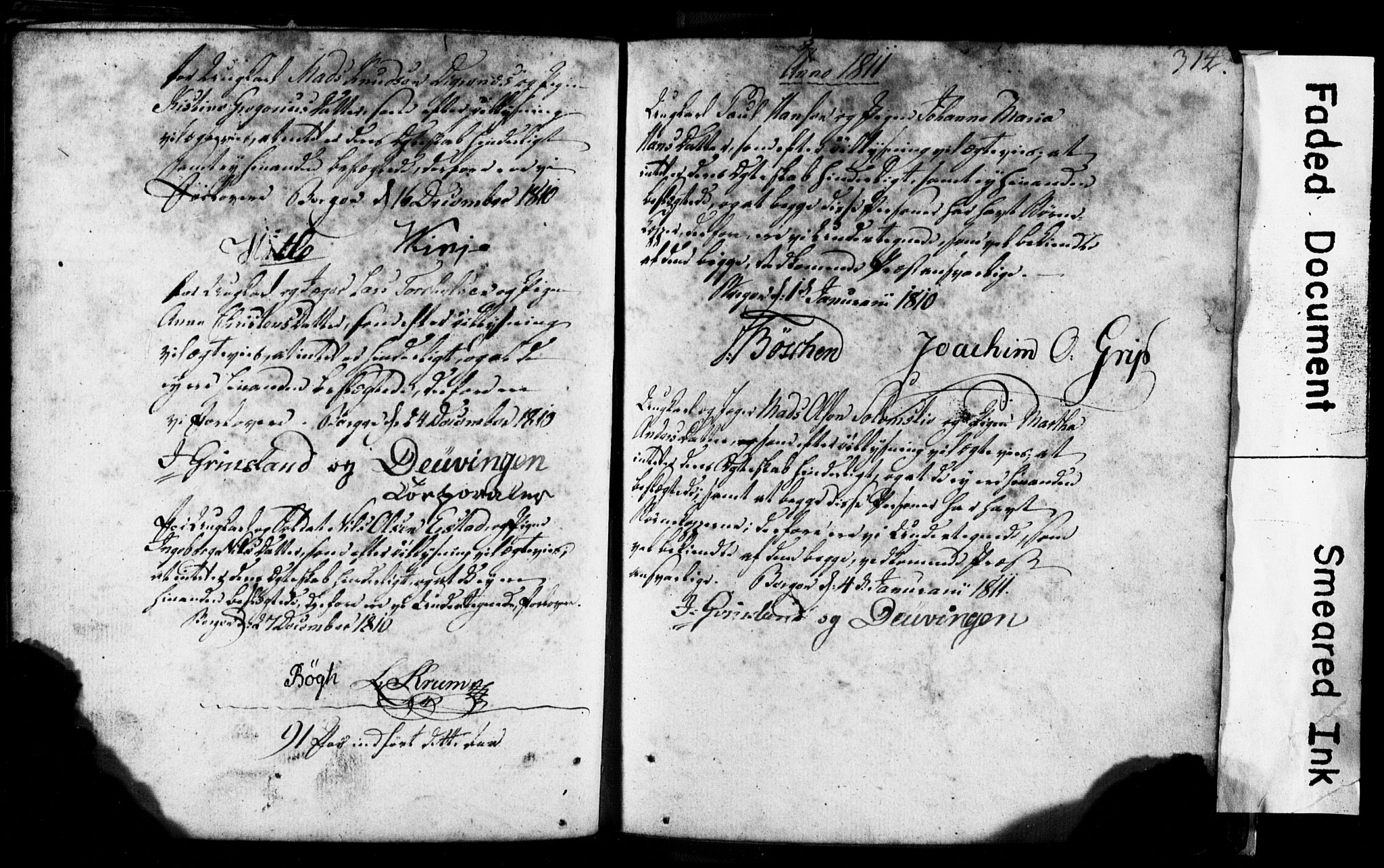 Korskirken sokneprestembete, SAB/A-76101: Forlovererklæringer nr. II.5.1, 1776-1816, s. 314