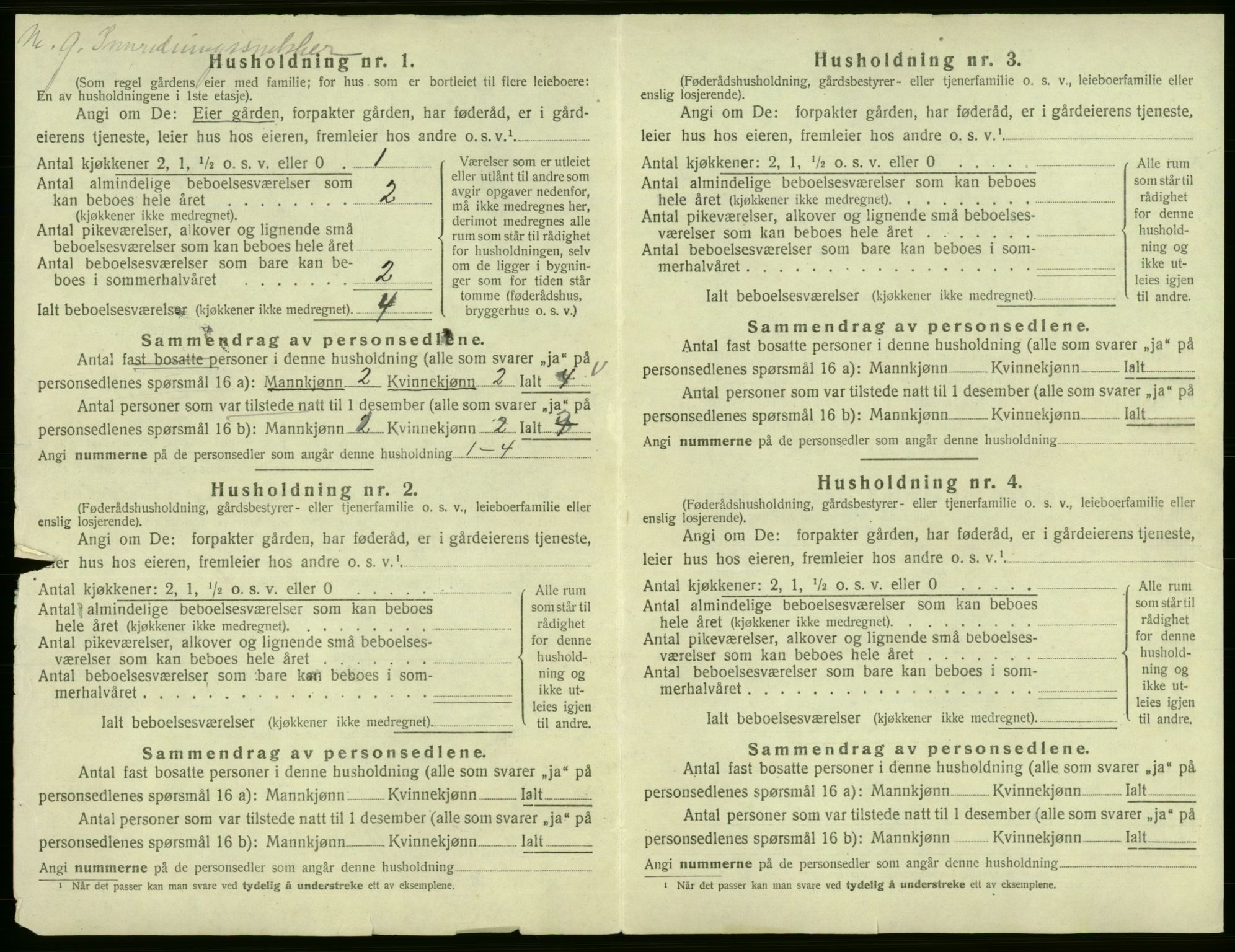 SAB, Folketelling 1920 for 1227 Jondal herred, 1920, s. 32