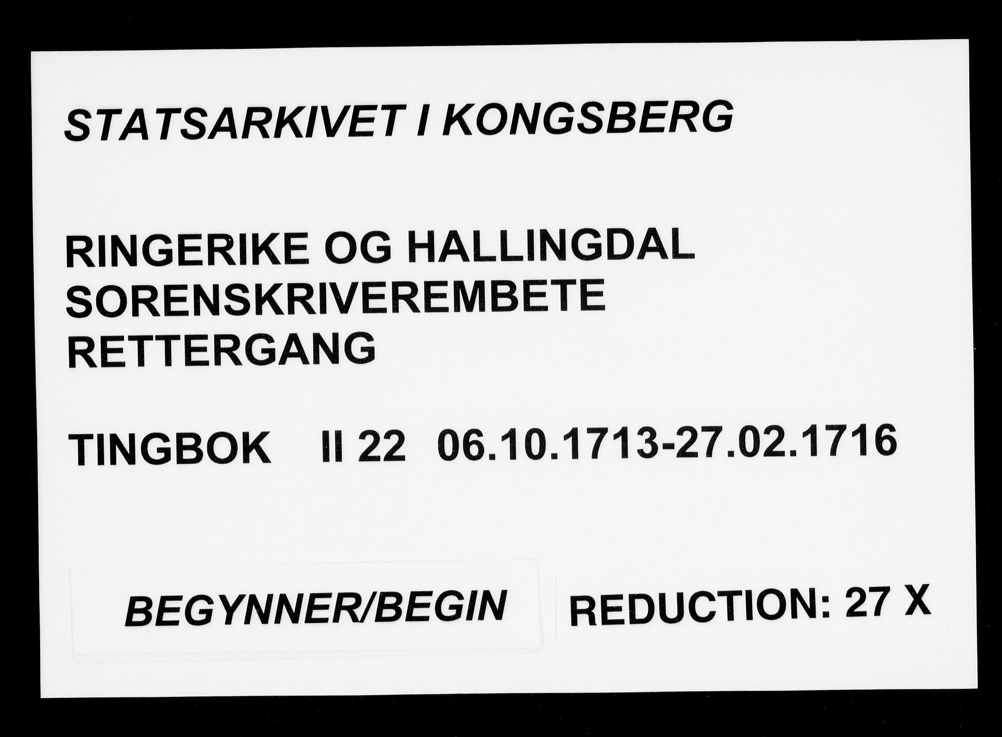 Ringerike og Hallingdal sorenskriveri, AV/SAKO-A-81/F/Fa/Fab/L0022: Tingbok - Sorenskriveriet, 1713-1716