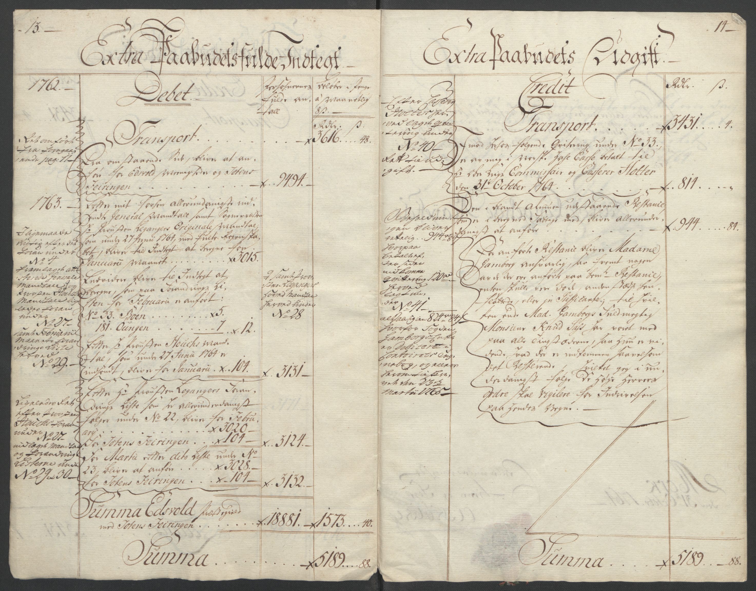 Rentekammeret inntil 1814, Reviderte regnskaper, Fogderegnskap, AV/RA-EA-4092/R12/L0802: Ekstraskatten Øvre Romerike, 1762, s. 13