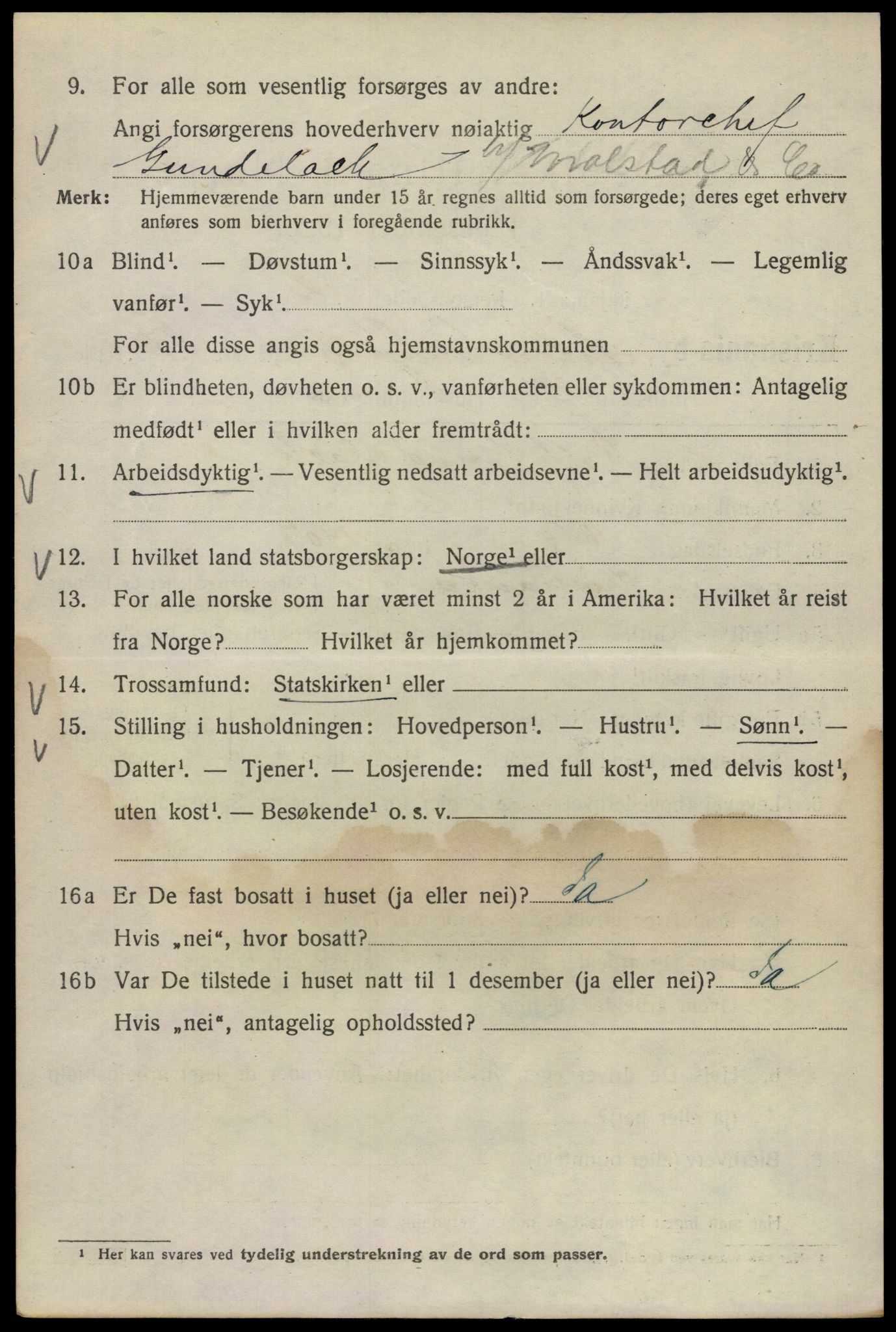 SAO, Folketelling 1920 for 0301 Kristiania kjøpstad, 1920, s. 141908