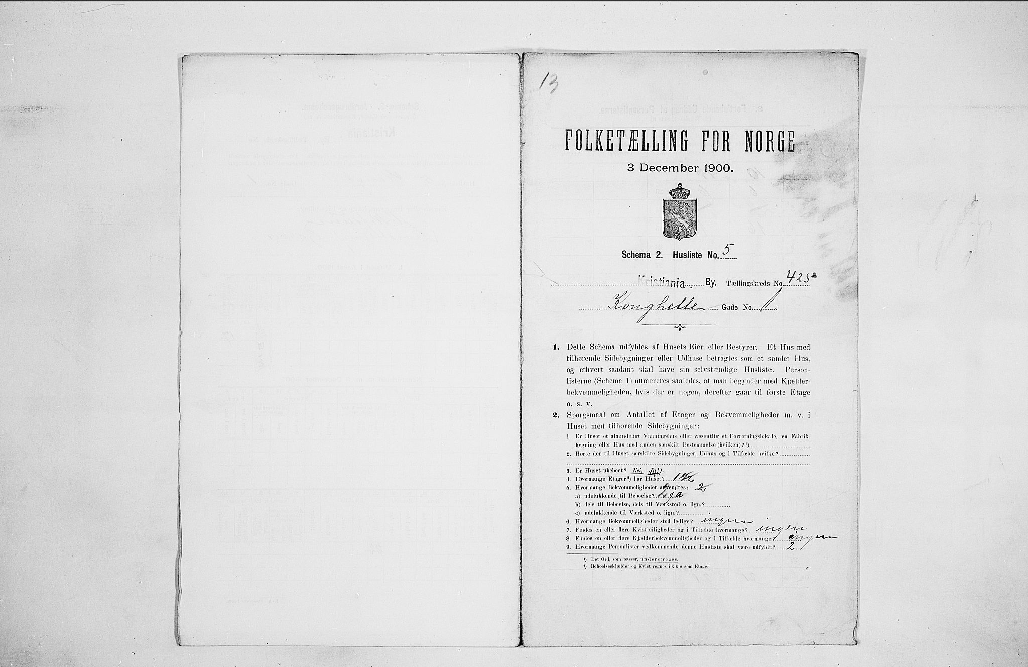 SAO, Folketelling 1900 for 0301 Kristiania kjøpstad, 1900, s. 48882