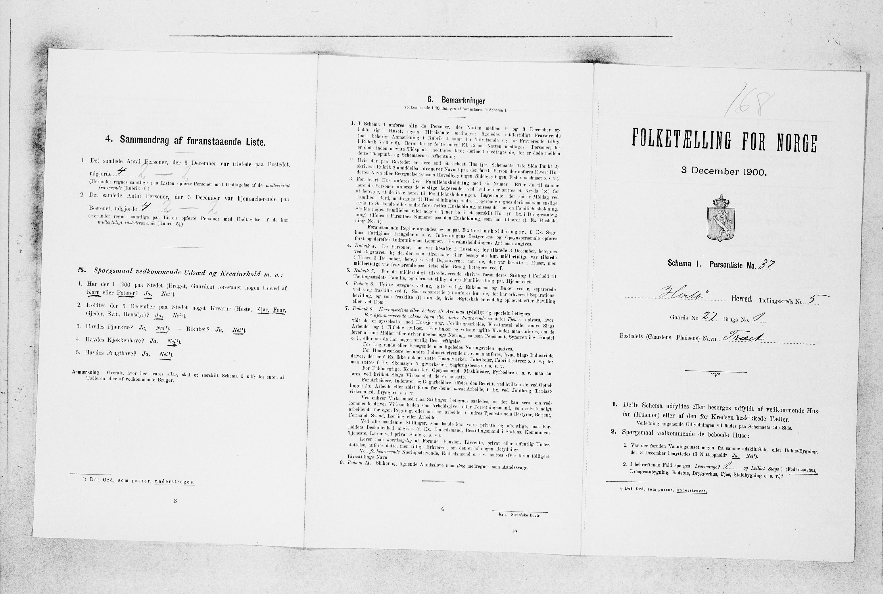 SAB, Folketelling 1900 for 1258 Herdla herred, 1900, s. 576