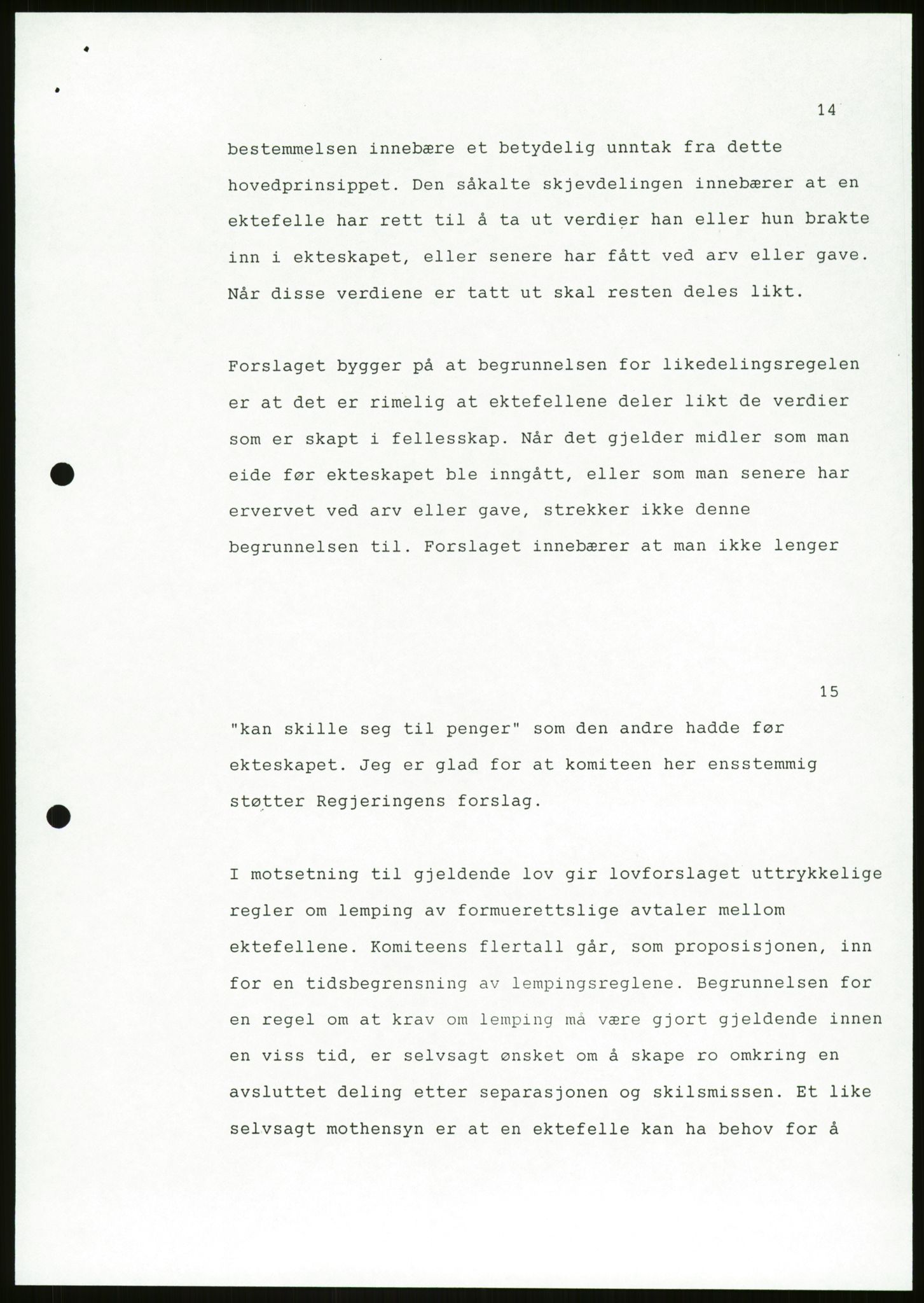 Det Norske Forbundet av 1948/Landsforeningen for Lesbisk og Homofil Frigjøring, AV/RA-PA-1216/D/Da/L0001: Partnerskapsloven, 1990-1993, s. 299