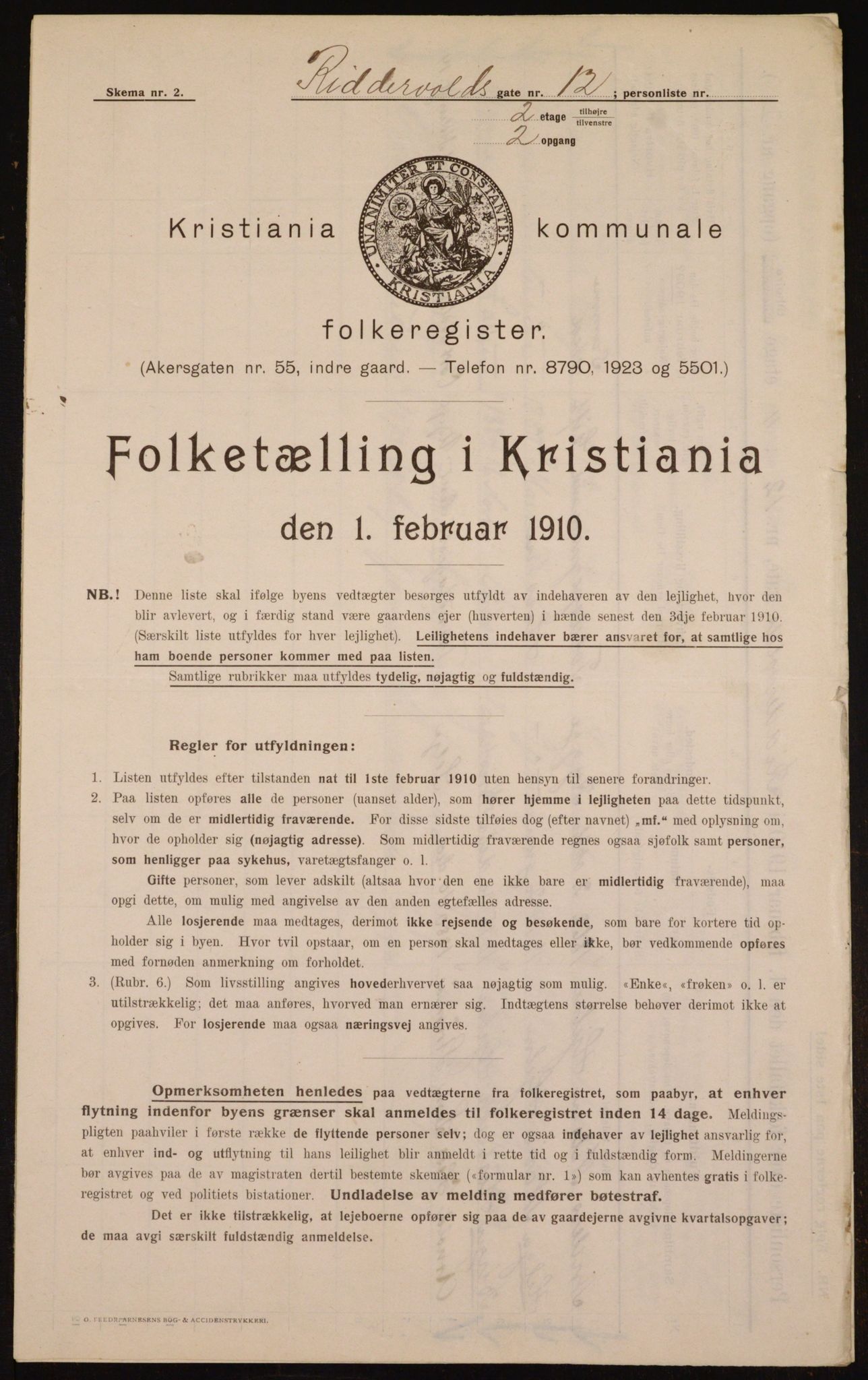 OBA, Kommunal folketelling 1.2.1910 for Kristiania, 1910, s. 79494