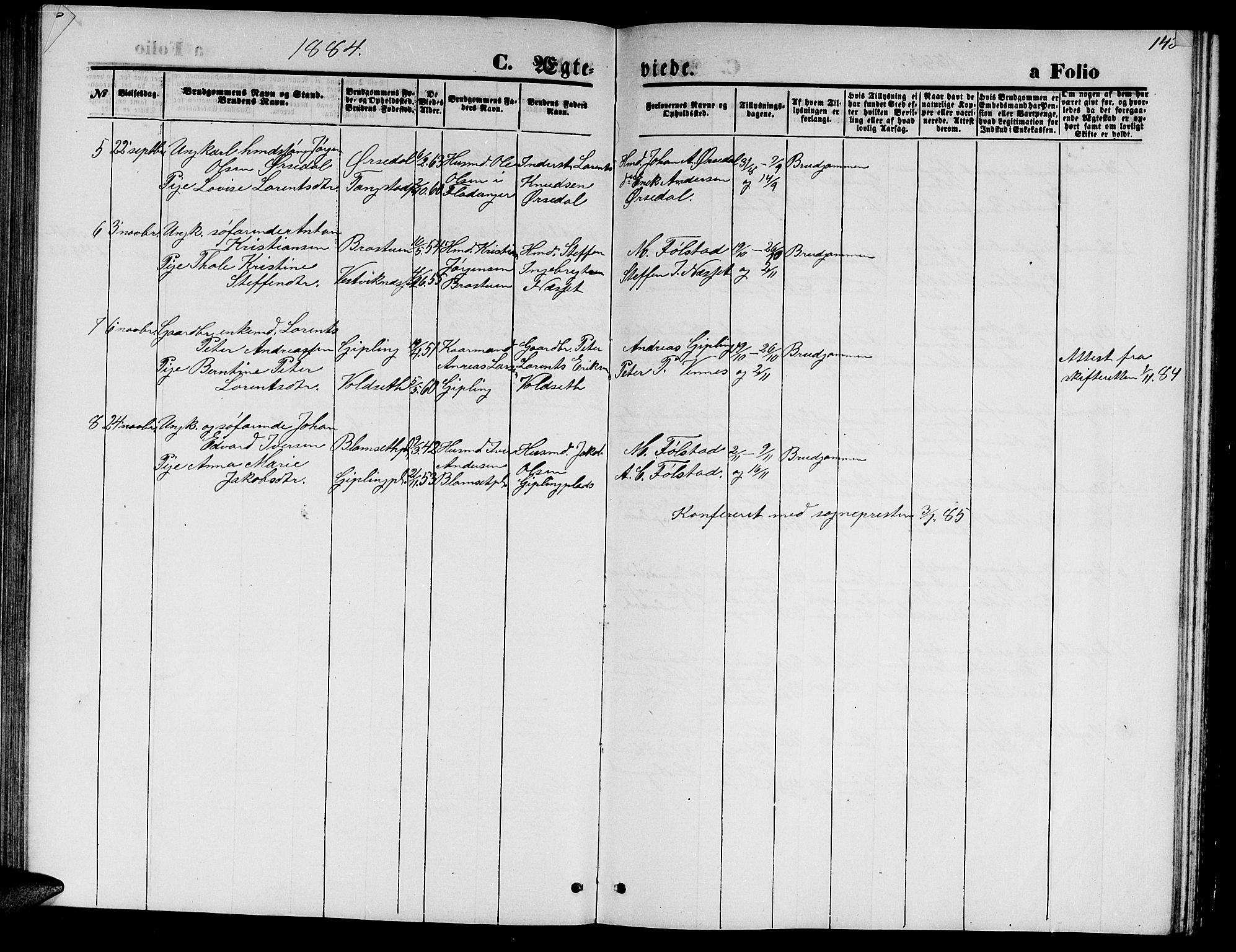 Ministerialprotokoller, klokkerbøker og fødselsregistre - Nord-Trøndelag, SAT/A-1458/744/L0422: Klokkerbok nr. 744C01, 1871-1885, s. 143