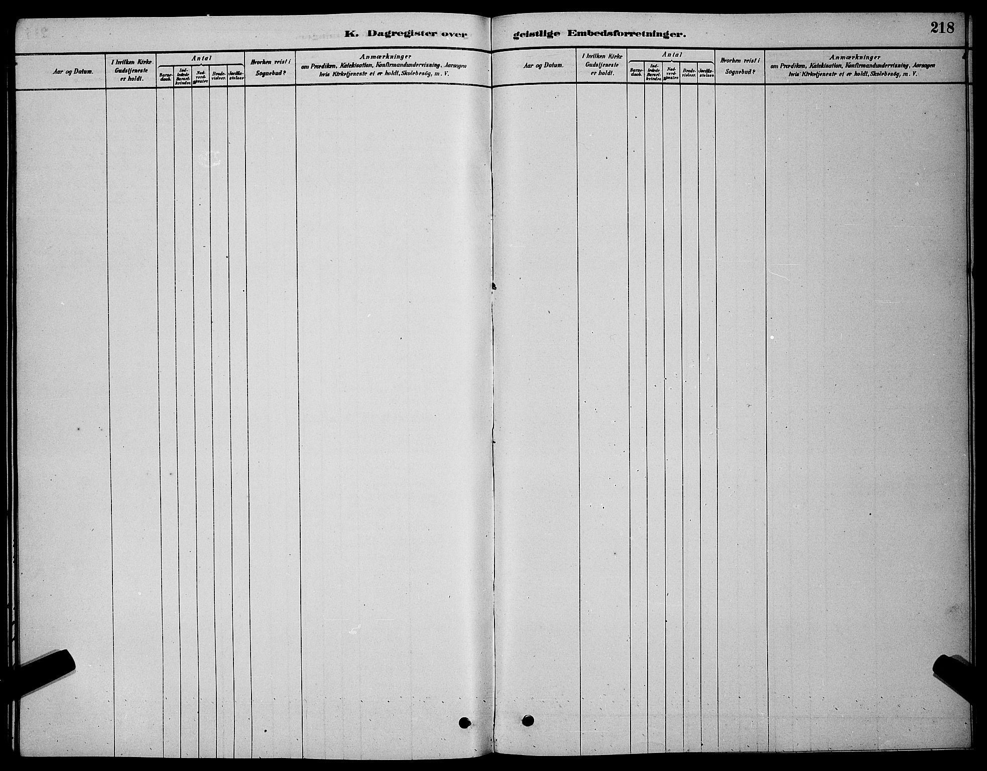 Sand/Bjarkøy sokneprestkontor, AV/SATØ-S-0811/I/Ia/Iab/L0002klokker: Klokkerbok nr. 2, 1878-1890, s. 218