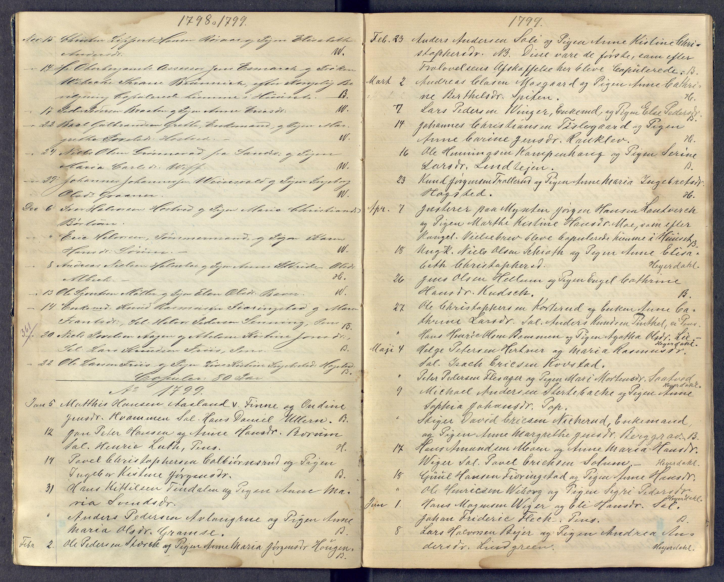 Kongsberg kirkebøker, AV/SAKO-A-22/G/Ga/L0000c: Klokkerbok nr. 0c, 1795-1816