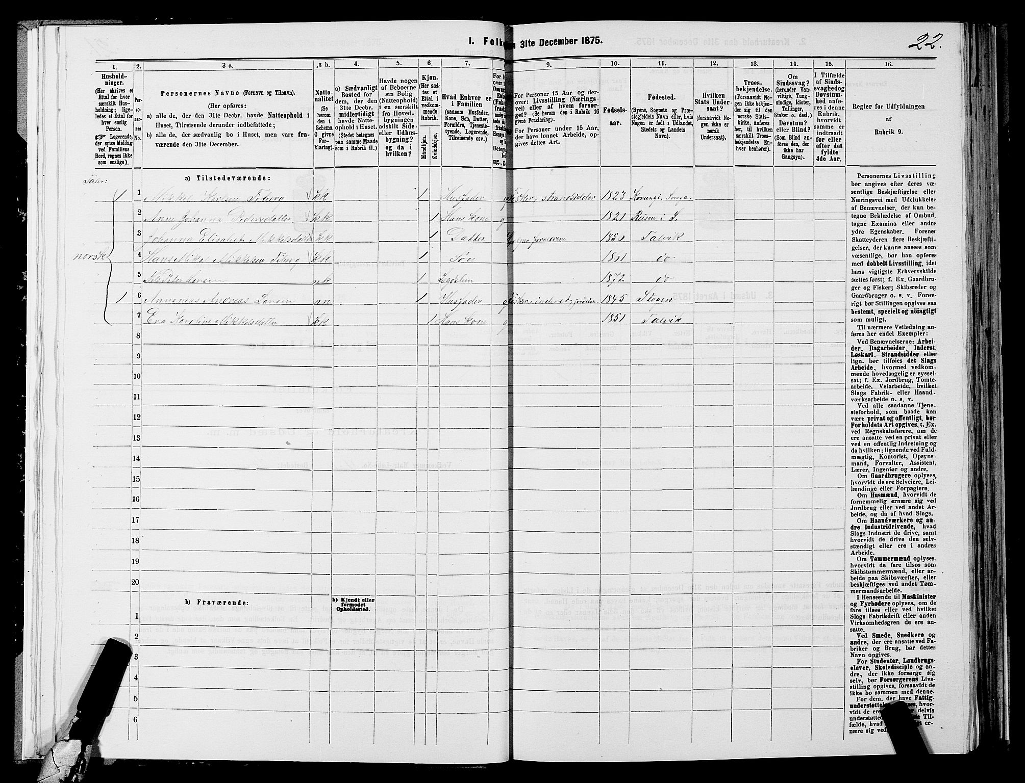 SATØ, Folketelling 1875 for 2013P Talvik prestegjeld, 1875, s. 1022