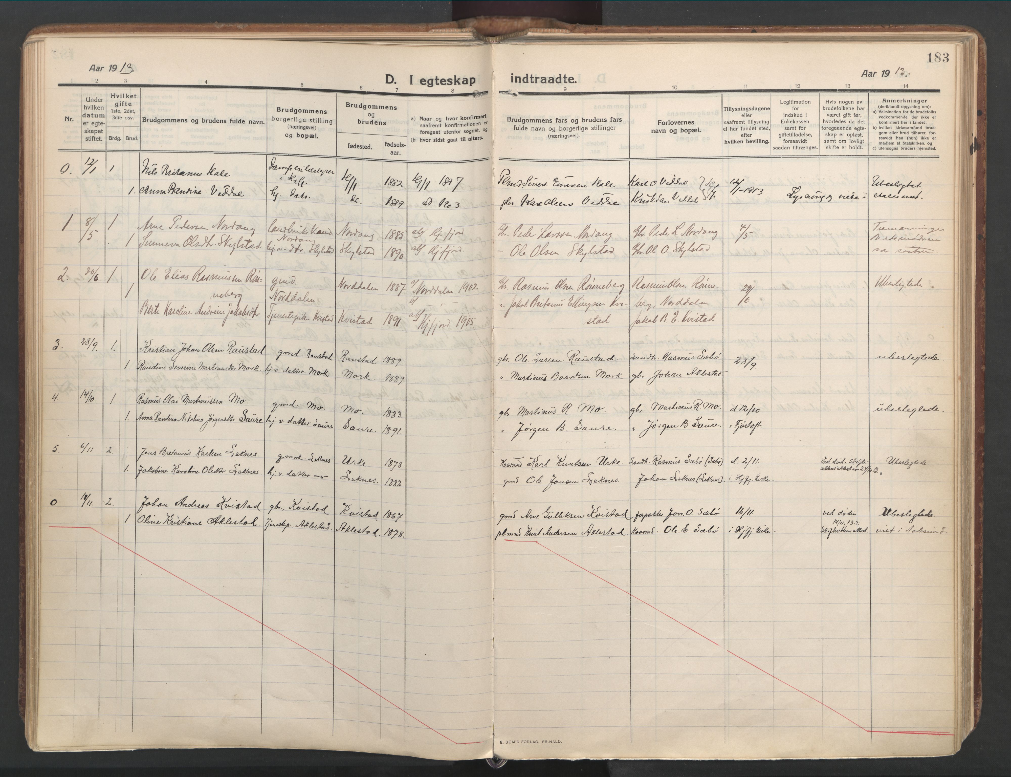 Ministerialprotokoller, klokkerbøker og fødselsregistre - Møre og Romsdal, SAT/A-1454/515/L0212: Ministerialbok nr. 515A08, 1911-1935, s. 183