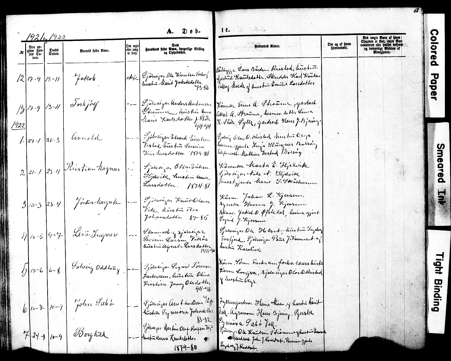 Ministerialprotokoller, klokkerbøker og fødselsregistre - Møre og Romsdal, SAT/A-1454/550/L0618: Klokkerbok nr. 550C01, 1870-1927, s. 68