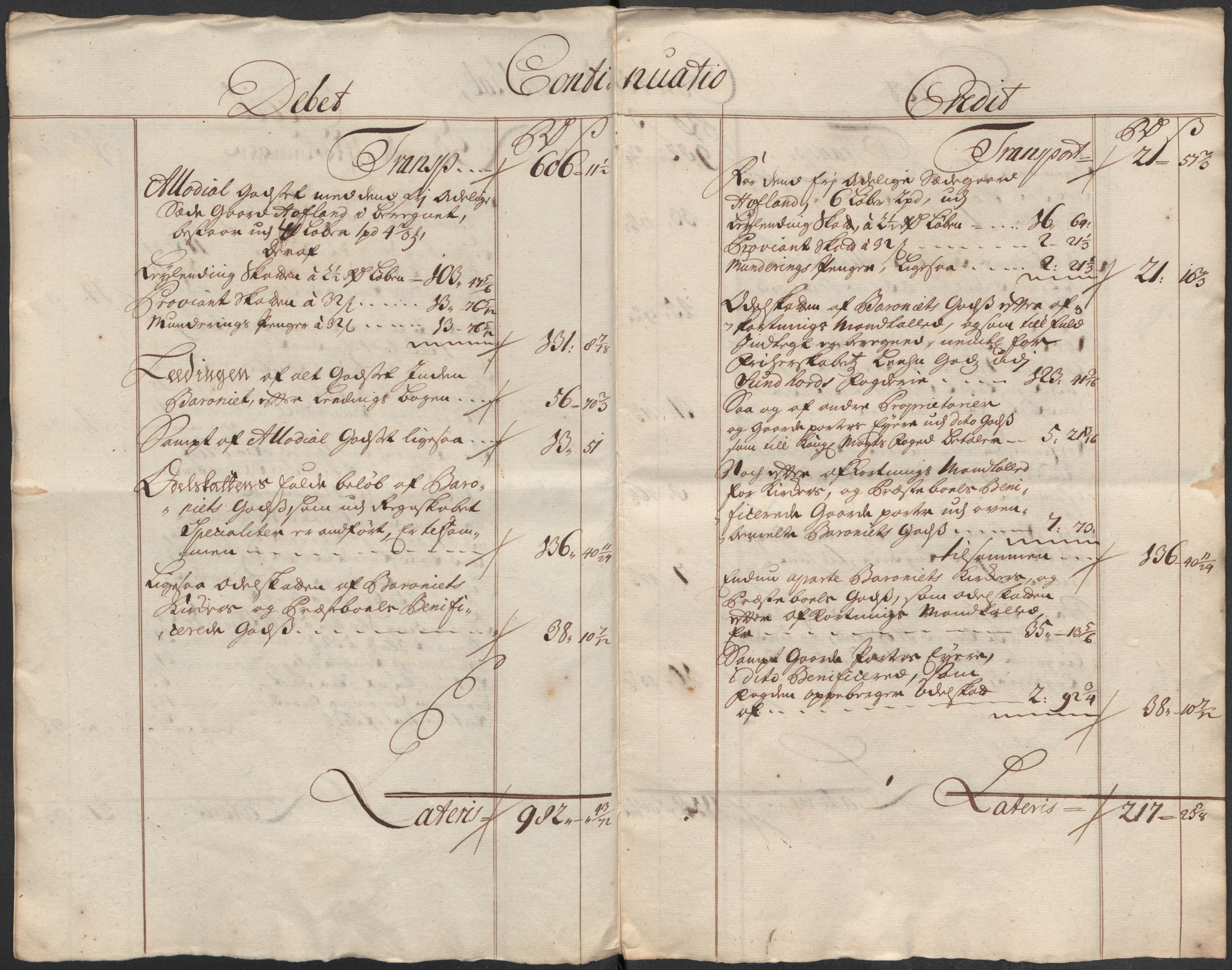 Rentekammeret inntil 1814, Reviderte regnskaper, Fogderegnskap, AV/RA-EA-4092/R49/L3139: Fogderegnskap Rosendal Baroni, 1715-1717, s. 255