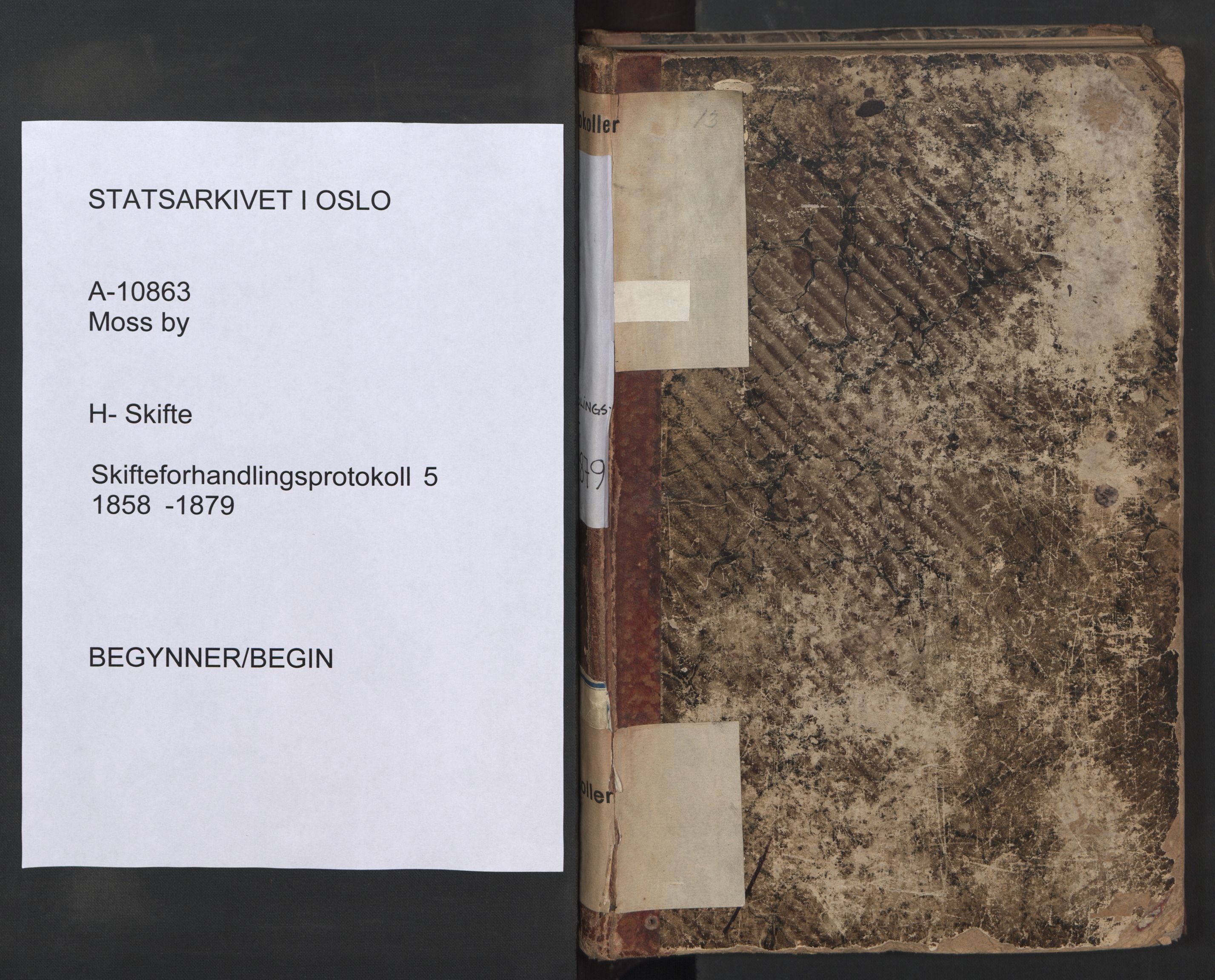 Moss byfogd, AV/SAO-A-10863/H/Hd/L0005: Skifteforhandlingsprotokoll  - SPERRET, 1858-1879