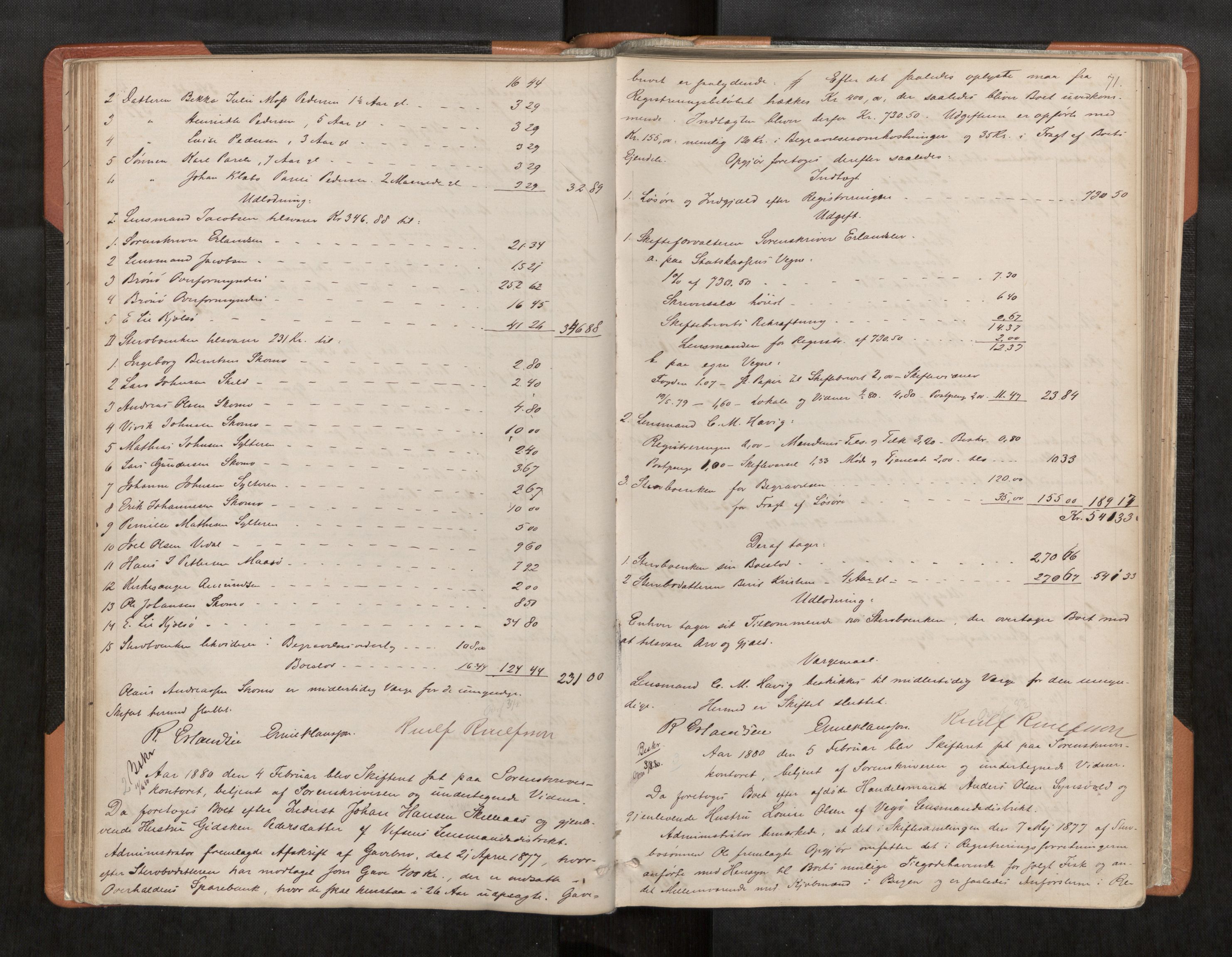 Søndre Helgeland sorenskriveri, AV/SAT-A-4575/1/3/3A/L0003: Skifteutlodningsprot., 1878-1886, s. 71