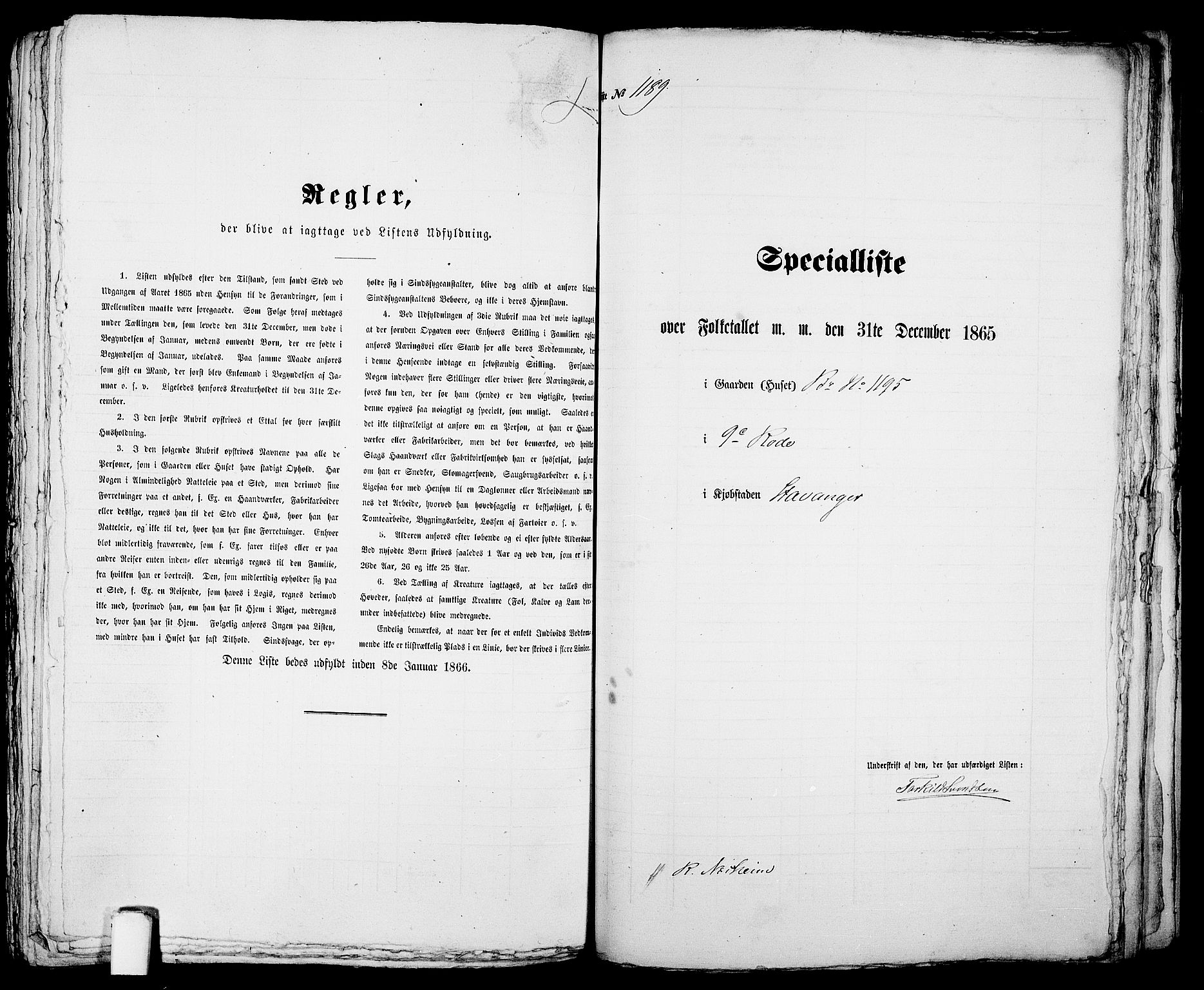 RA, Folketelling 1865 for 1103 Stavanger kjøpstad, 1865, s. 2404