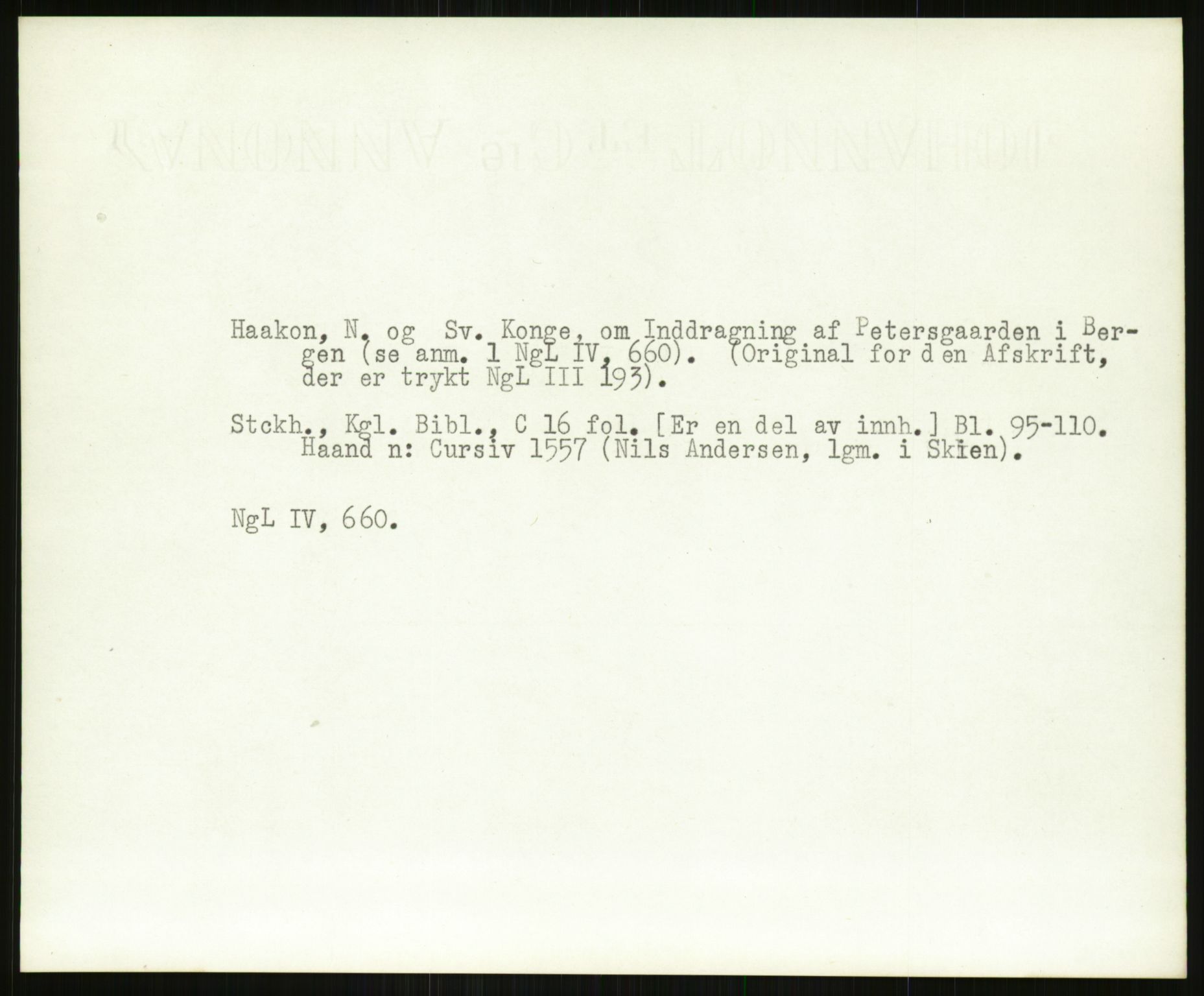Norsk Historisk Kjeldeskrift-Institutt (NHKI), AV/RA-S-6117/G/Gc/L0029: Tematisk register til Gustav Storms håndskriftbeskrivelser i NgL bd. IV, 1315-1377, s. 626