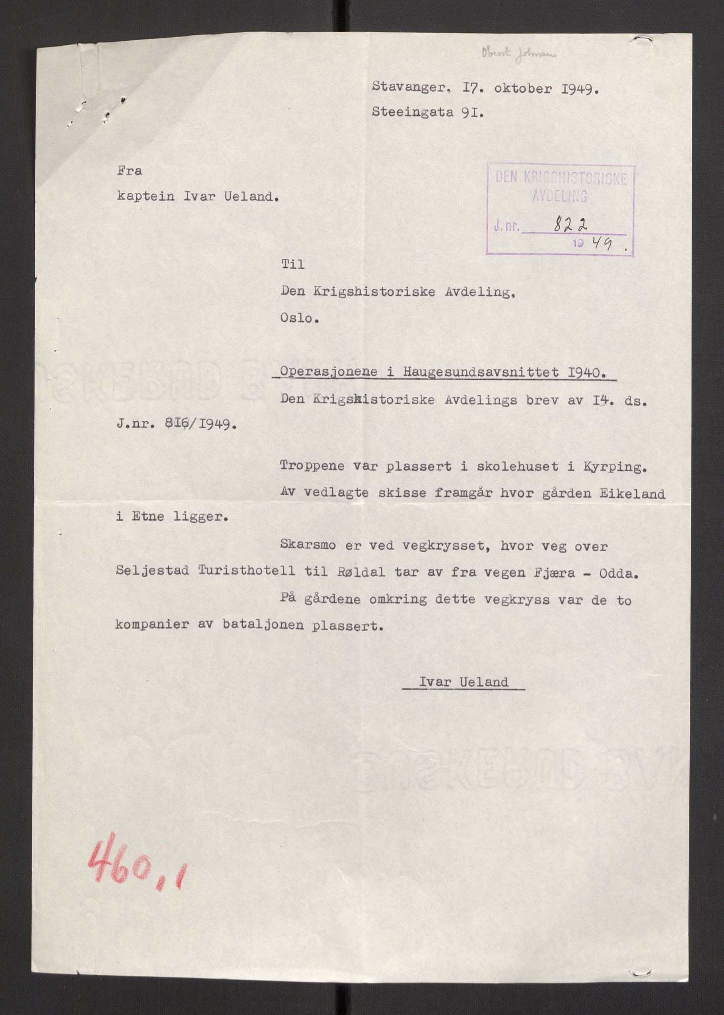 Forsvaret, Forsvarets krigshistoriske avdeling, AV/RA-RAFA-2017/Y/Yb/L0107: II-C-11-460-464  -  4. Divisjon., 1940, s. 129