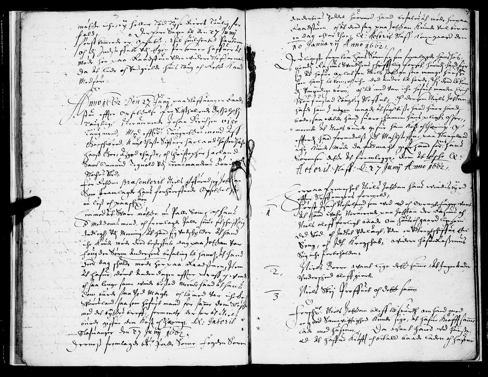 Stavanger lagting, AV/SAST-A-101420/Oa/L0006: Tingbok, 1662-1663, s. 6b-7a