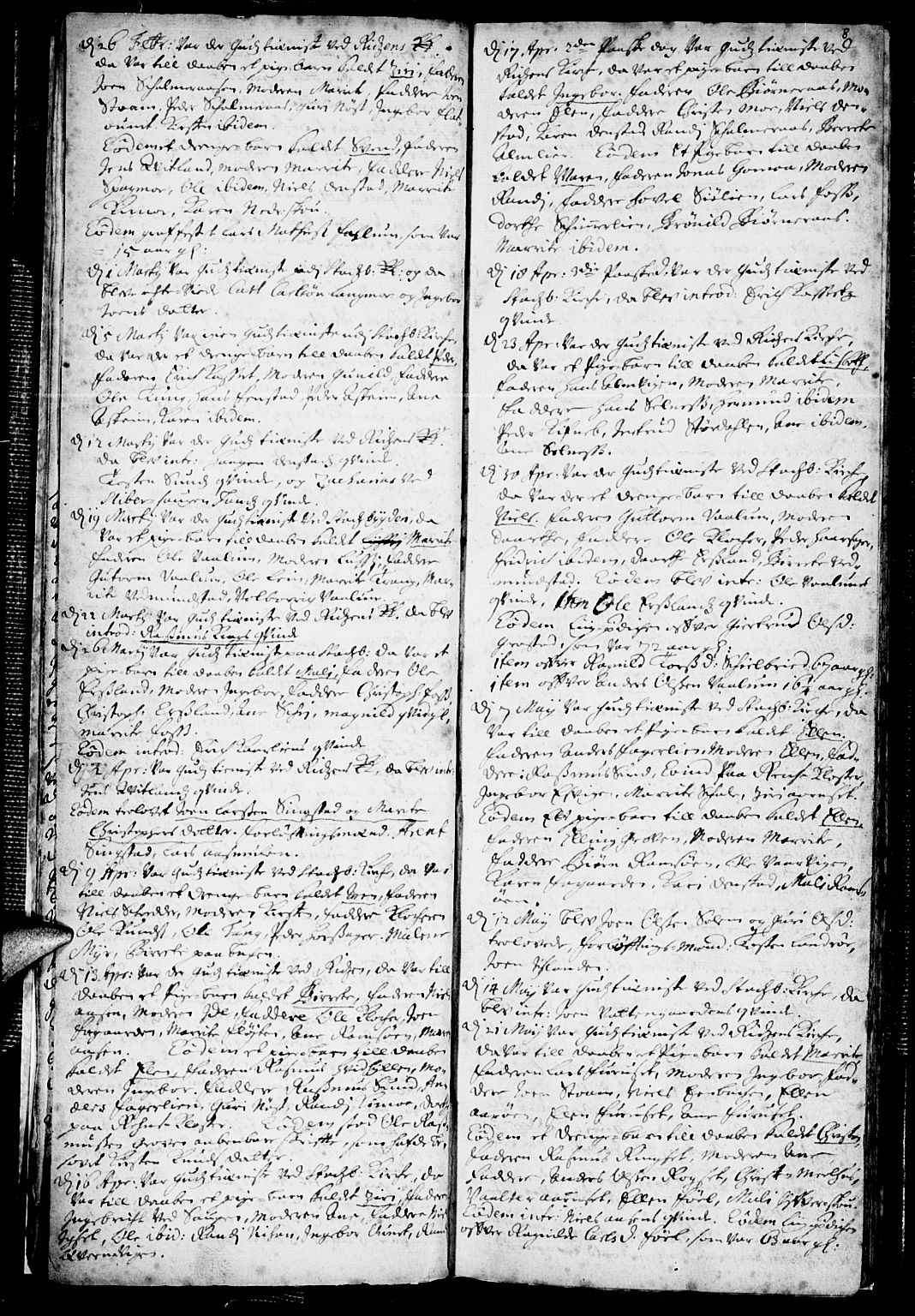 Ministerialprotokoller, klokkerbøker og fødselsregistre - Sør-Trøndelag, AV/SAT-A-1456/646/L0603: Ministerialbok nr. 646A01, 1700-1734, s. 8