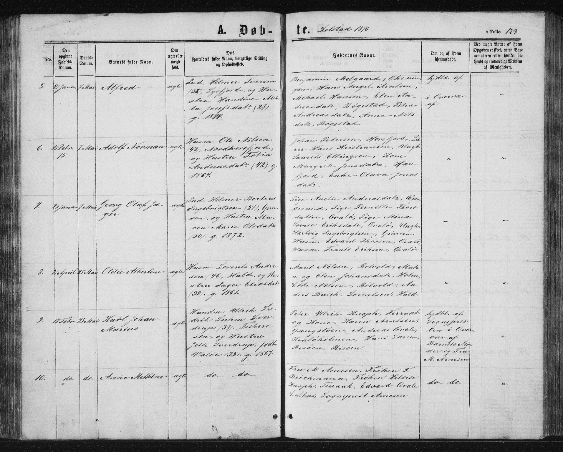 Ministerialprotokoller, klokkerbøker og fødselsregistre - Nordland, SAT/A-1459/810/L0159: Klokkerbok nr. 810C02 /2, 1863-1883, s. 123
