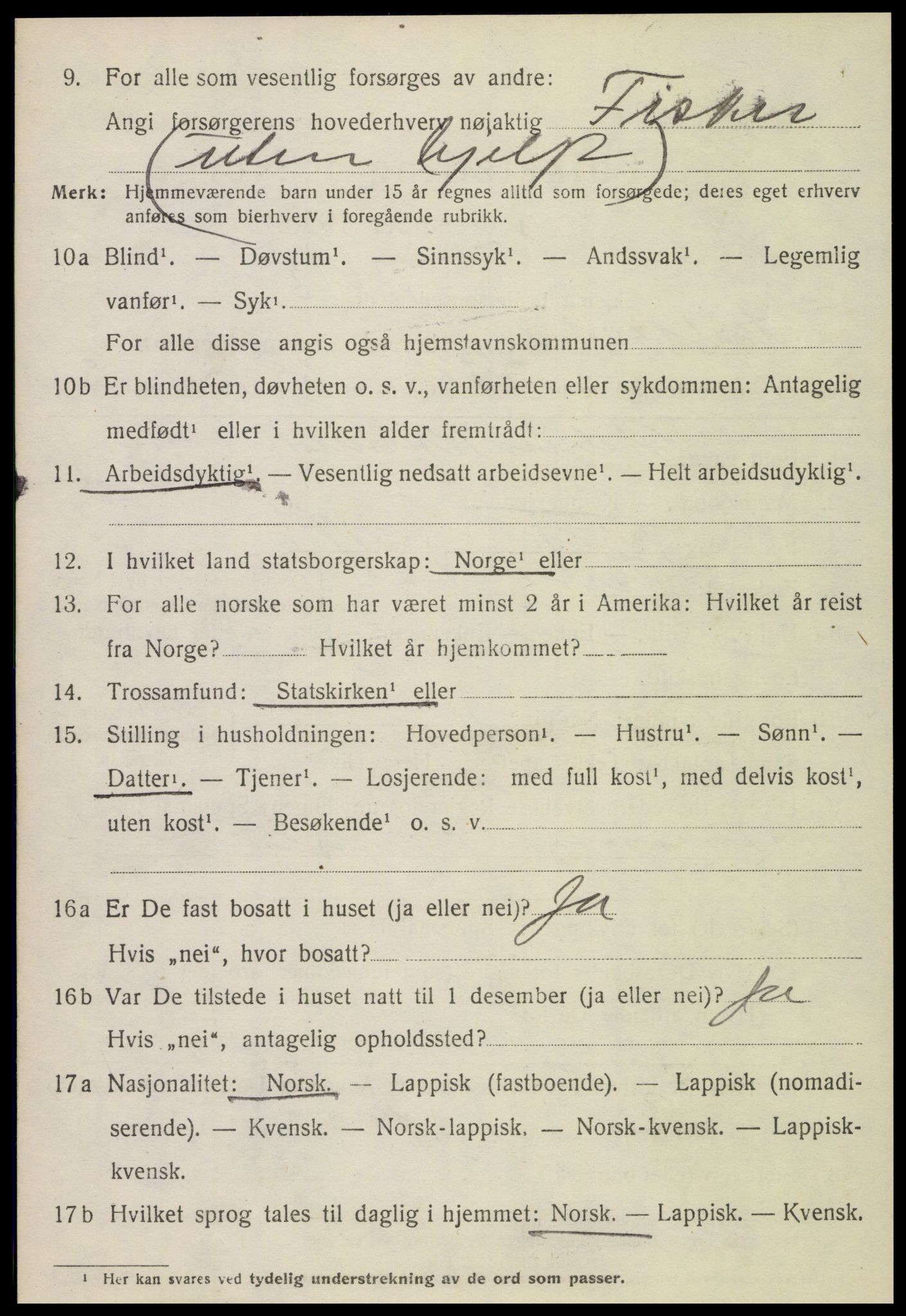 SAT, Folketelling 1920 for 1838 Gildeskål herred, 1920, s. 5709