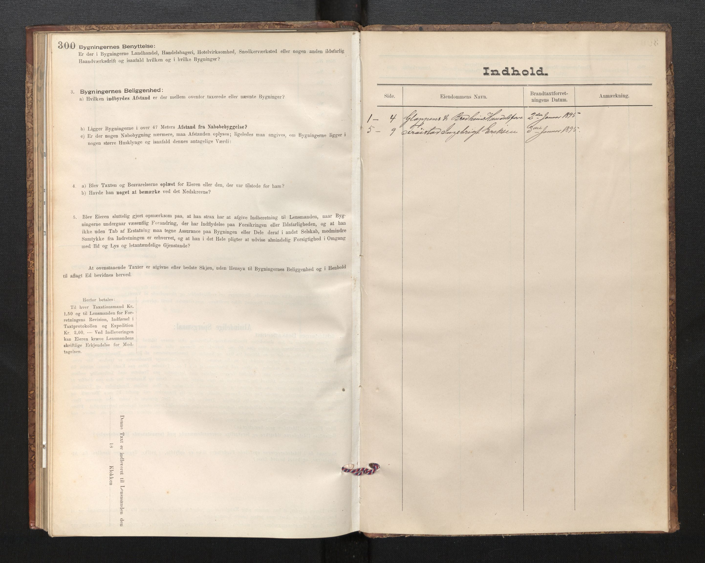 Lensmannen i Gloppen og Breim, SAB/A-27801/0012/L0003: Branntakstprotokoll, skjematakst, 1894-1931, s. 300