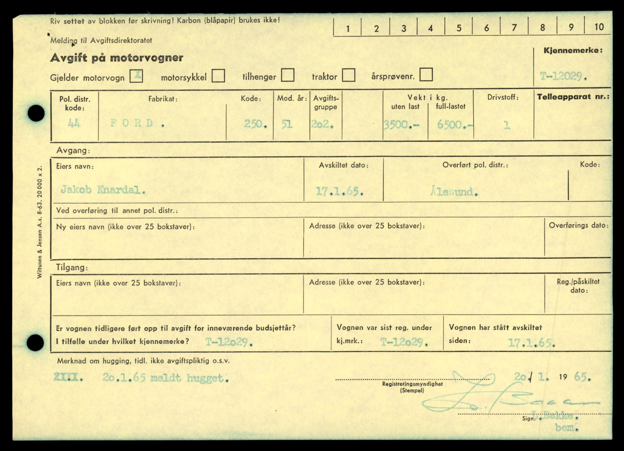 Møre og Romsdal vegkontor - Ålesund trafikkstasjon, AV/SAT-A-4099/F/Fe/L0032: Registreringskort for kjøretøy T 11997 - T 12149, 1927-1998, s. 959
