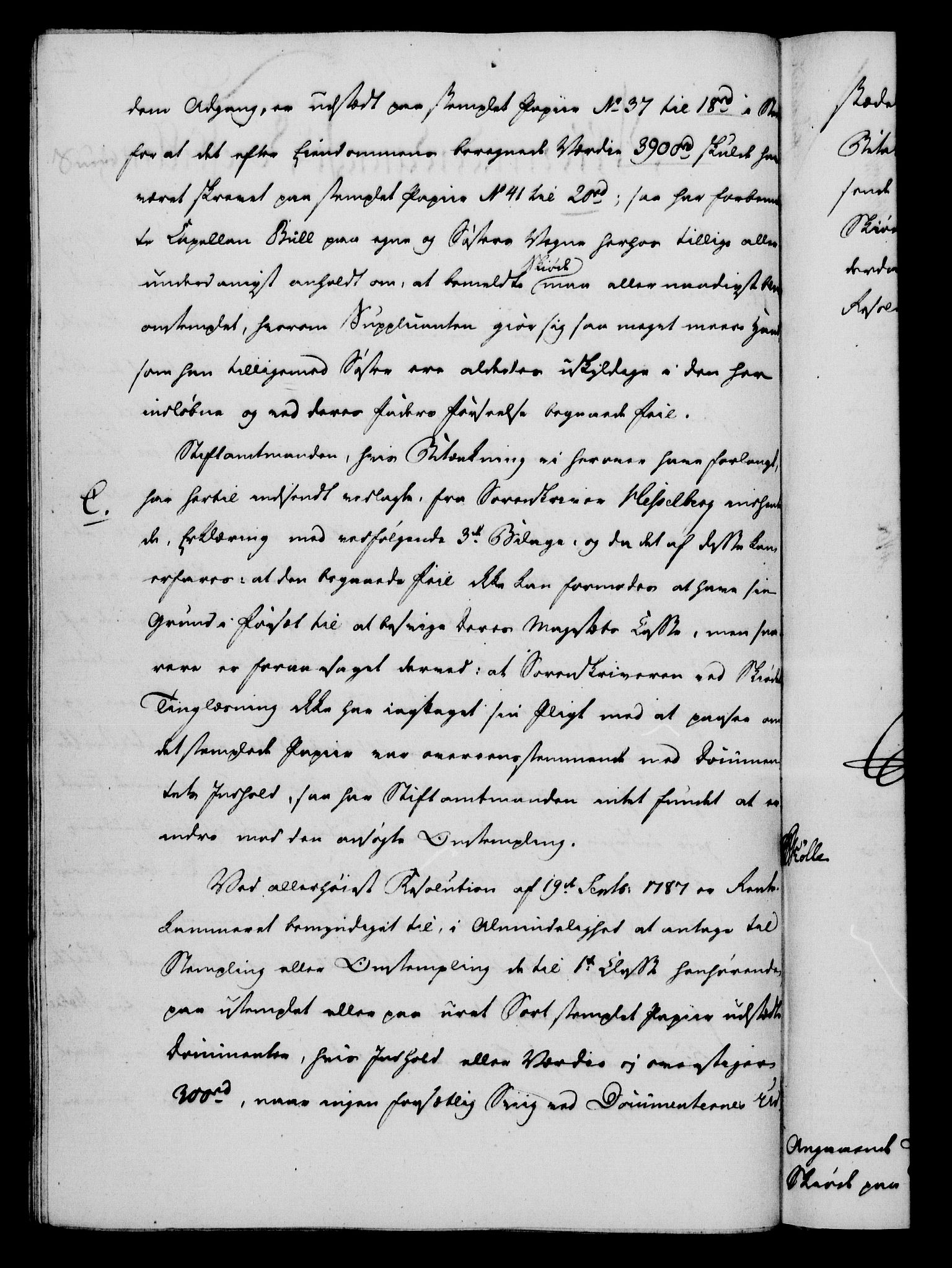 Rentekammeret, Kammerkanselliet, RA/EA-3111/G/Gf/Gfa/L0079: Norsk relasjons- og resolusjonsprotokoll (merket RK 52.79), 1797, s. 229
