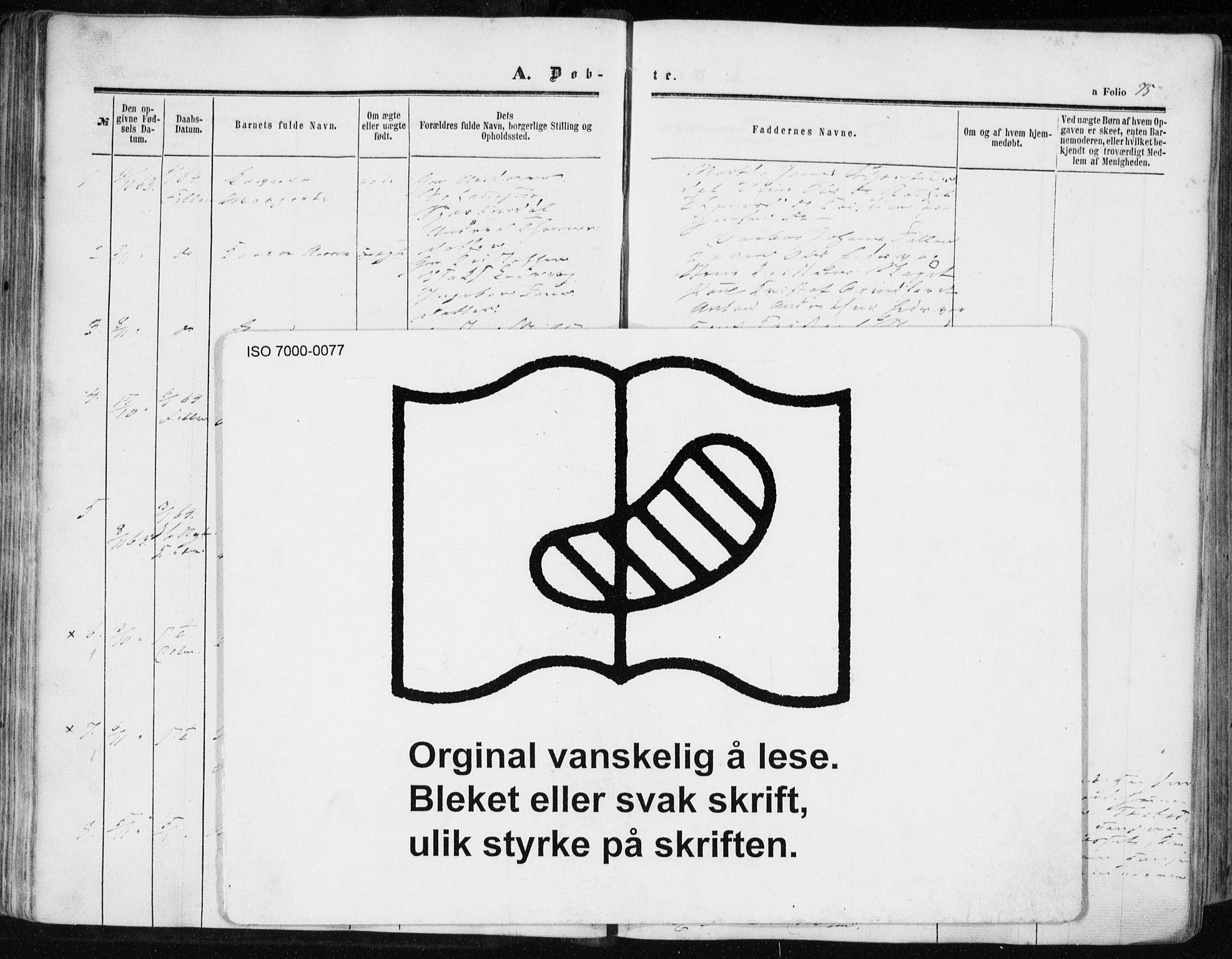 Ministerialprotokoller, klokkerbøker og fødselsregistre - Sør-Trøndelag, SAT/A-1456/634/L0531: Ministerialbok nr. 634A07, 1861-1870, s. 75