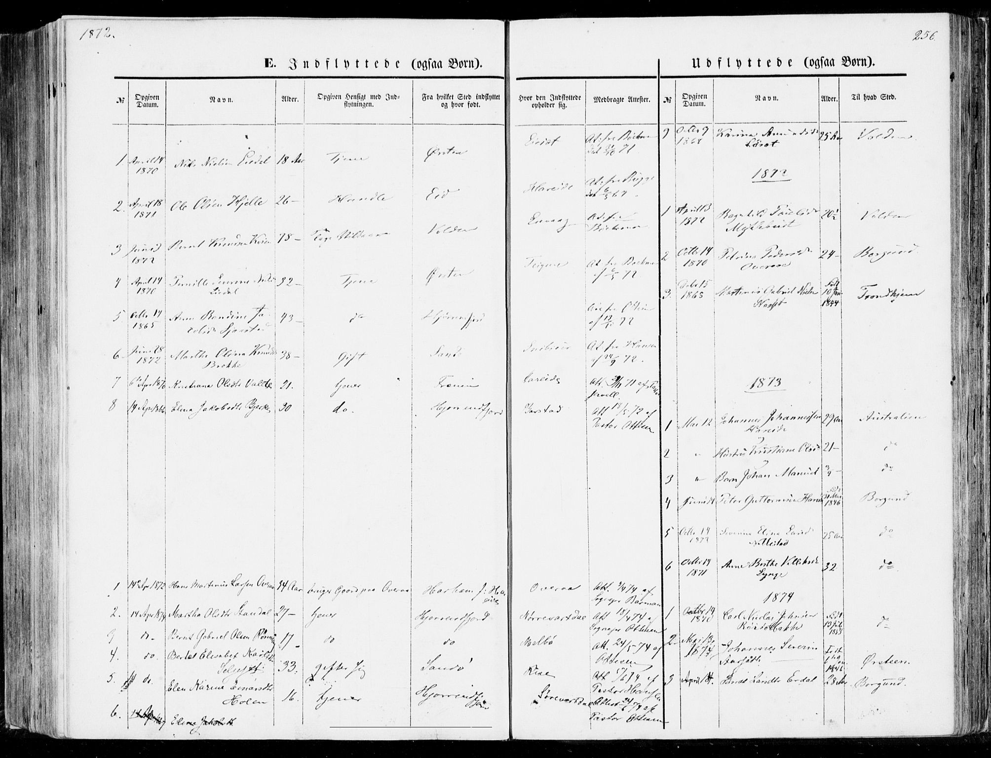 Ministerialprotokoller, klokkerbøker og fødselsregistre - Møre og Romsdal, SAT/A-1454/510/L0121: Ministerialbok nr. 510A01, 1848-1877, s. 256