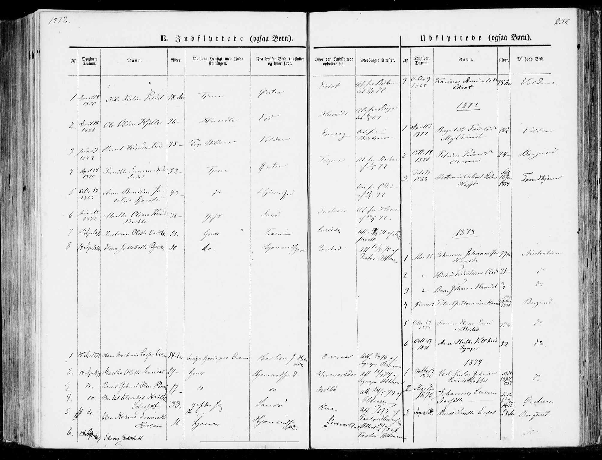 Ministerialprotokoller, klokkerbøker og fødselsregistre - Møre og Romsdal, AV/SAT-A-1454/510/L0121: Ministerialbok nr. 510A01, 1848-1877, s. 256