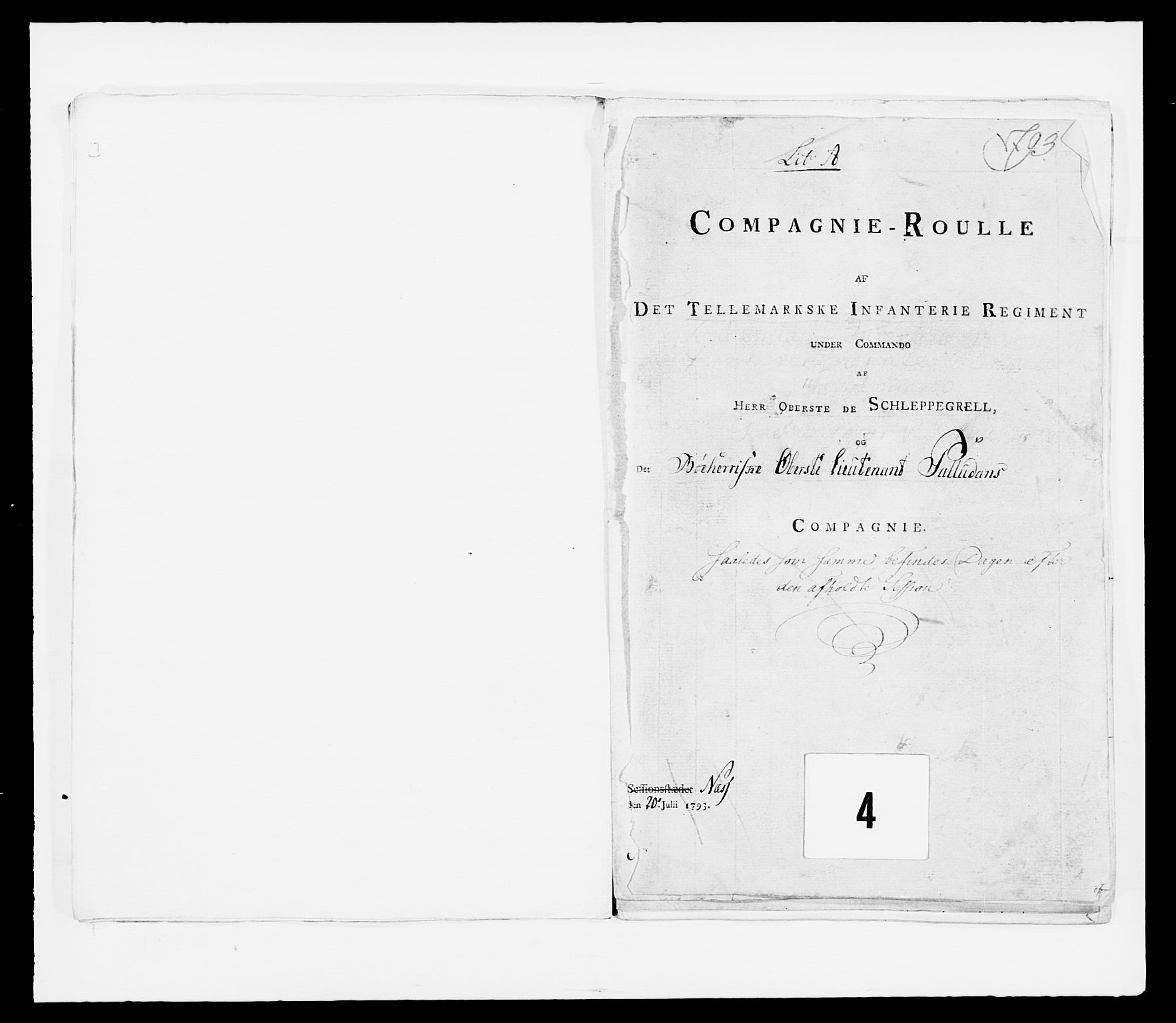 Generalitets- og kommissariatskollegiet, Det kongelige norske kommissariatskollegium, AV/RA-EA-5420/E/Eh/L0114: Telemarkske nasjonale infanteriregiment, 1789-1802, s. 49