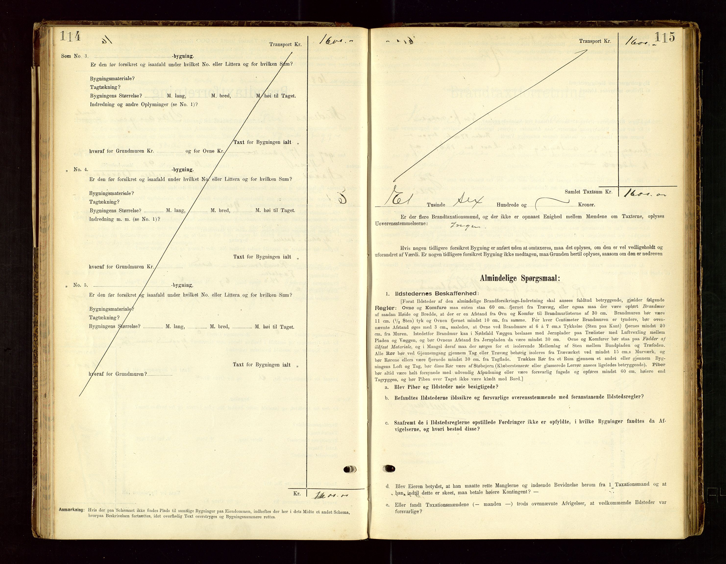 Skudenes lensmannskontor, SAST/A-100444/Gob/L0001: "Brandtaxationsprotokoll", 1895-1924, s. 114-115