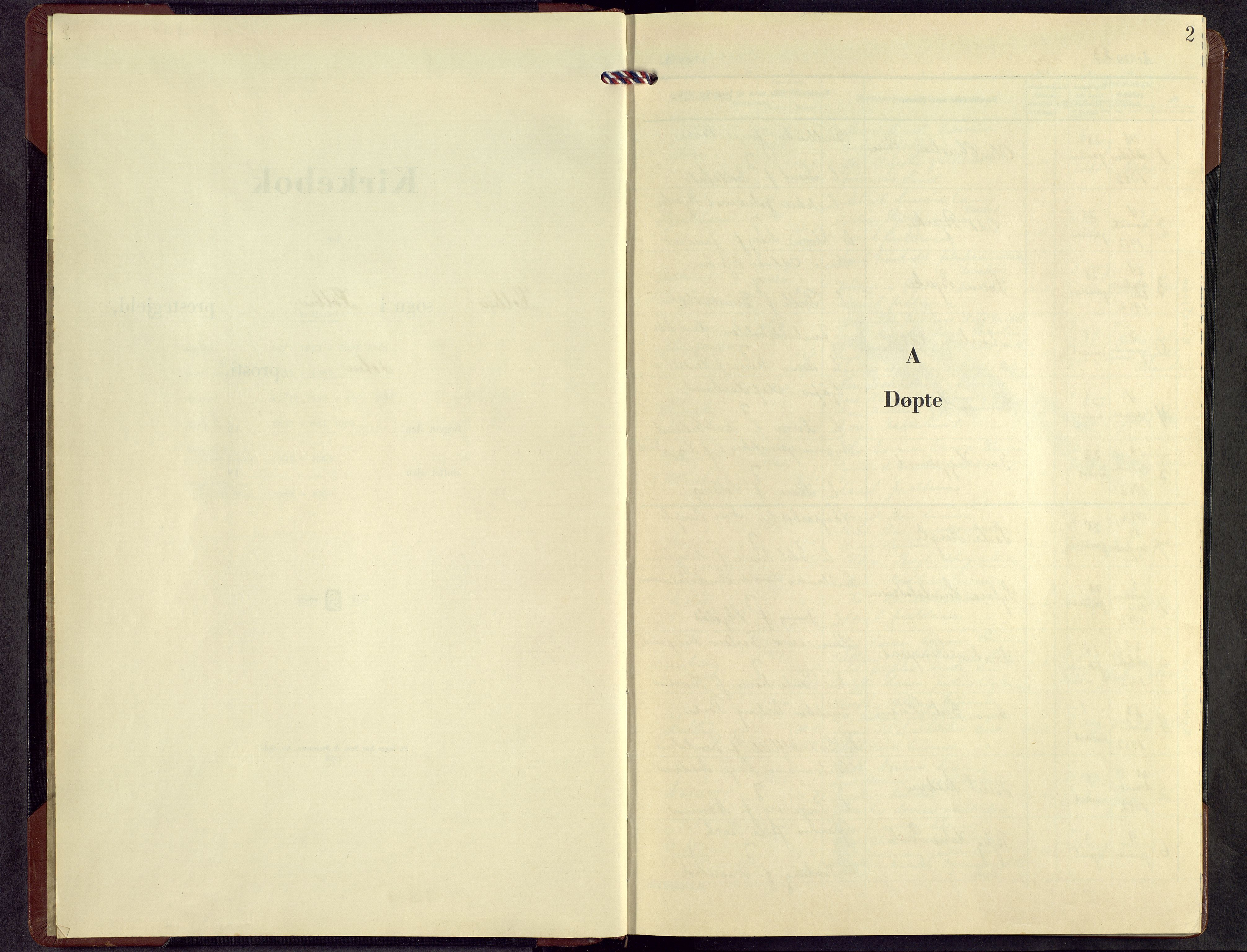 Kolbu prestekontor, SAH/PREST-110/H/Ha/Hab/L0005: Klokkerbok nr. 5, 1953-1966, s. 2