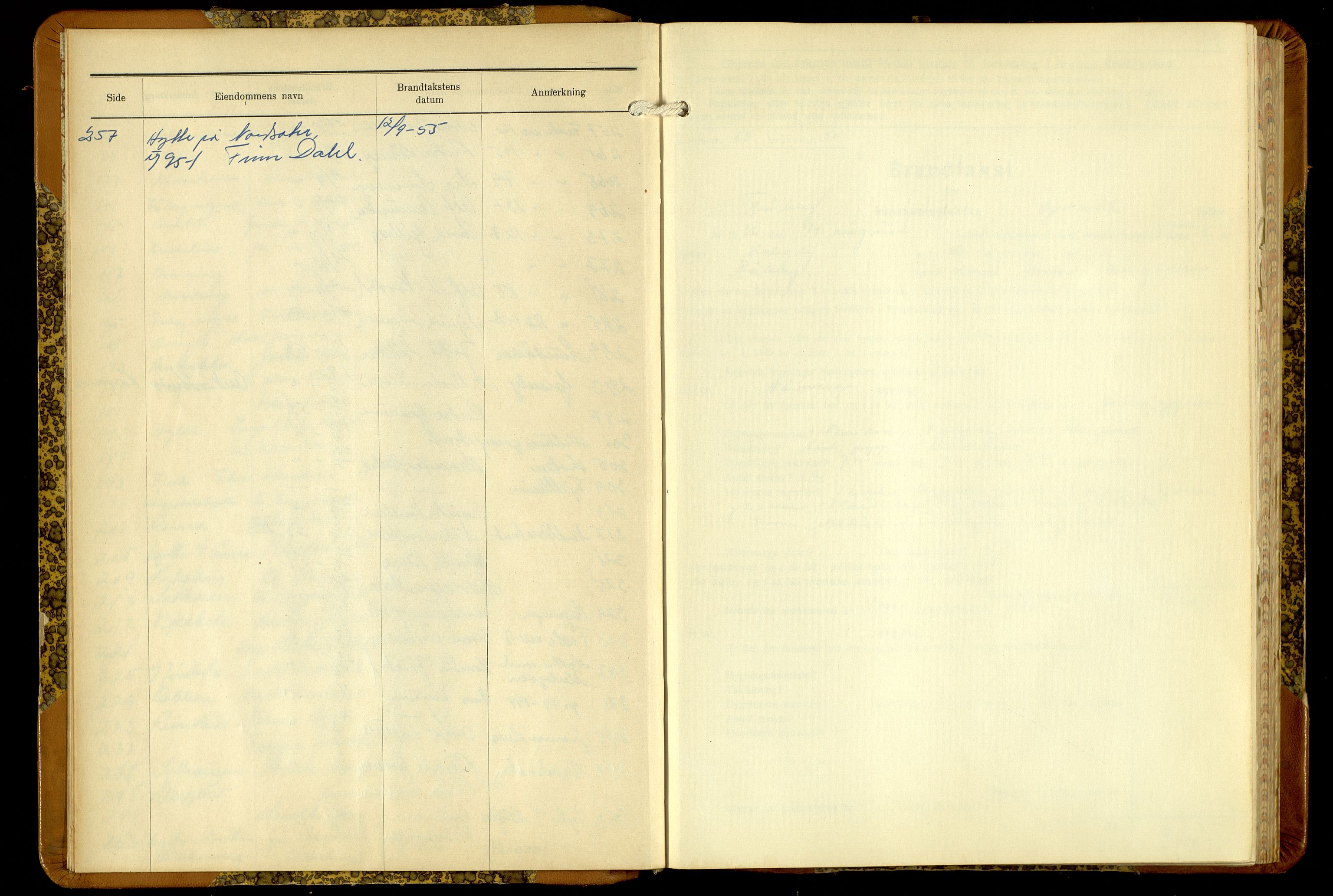 Norges Brannkasse, Fåberg, AV/SAH-NBRANF-041/F/L0006: Branntakstprotokoll, 1936-1955