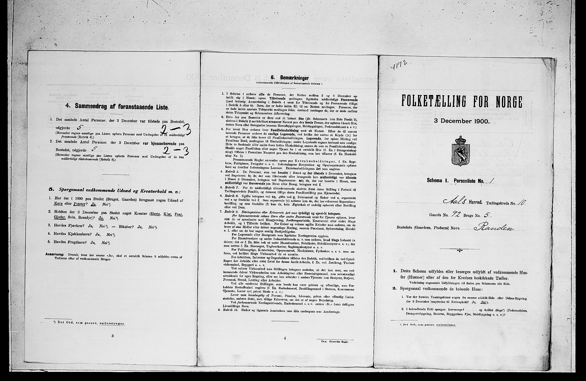 RA, Folketelling 1900 for 0619 Ål herred, 1900, s. 802