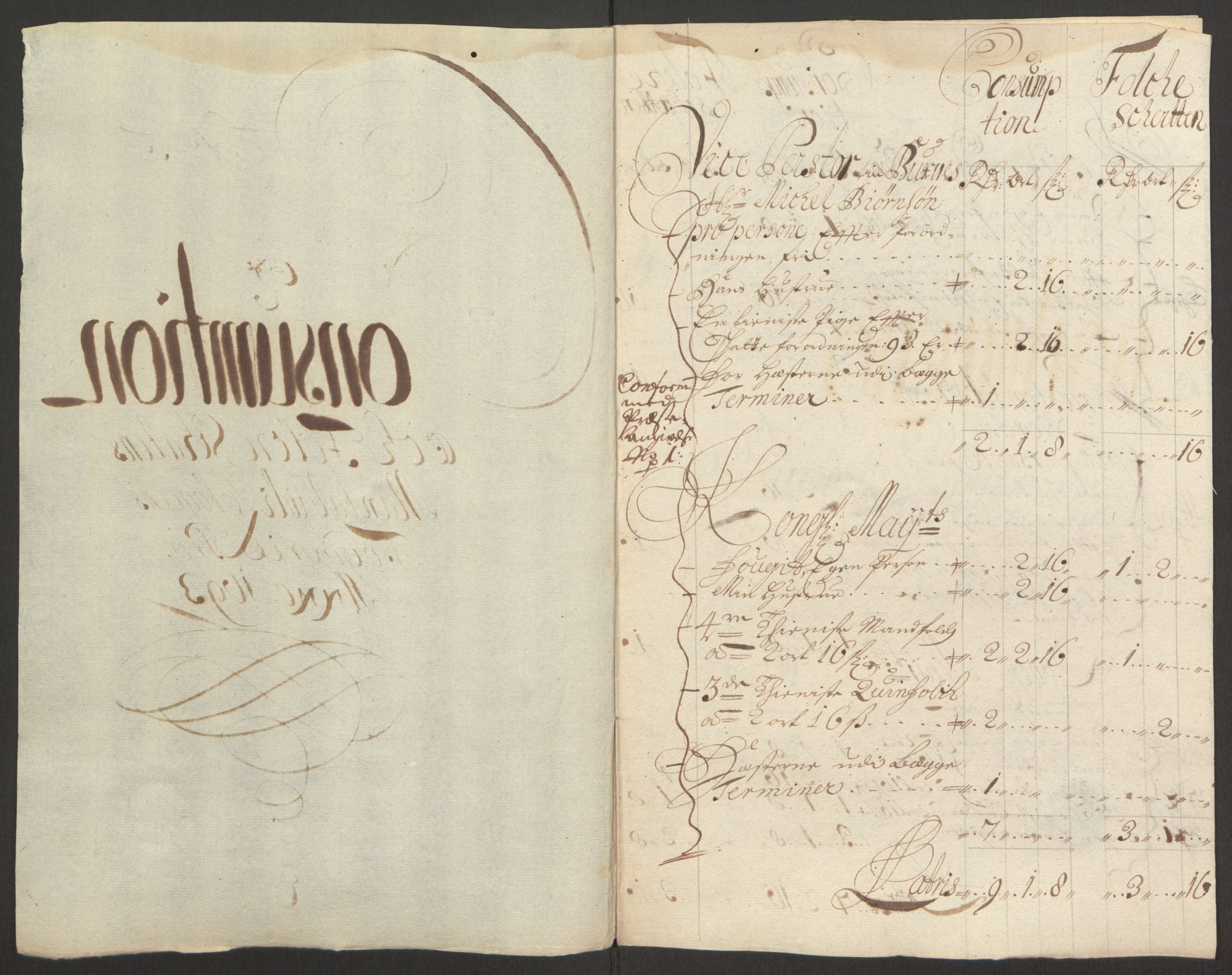 Rentekammeret inntil 1814, Reviderte regnskaper, Fogderegnskap, RA/EA-4092/R67/L4675: Fogderegnskap Vesterålen, Andenes og Lofoten, 1691-1693, s. 271