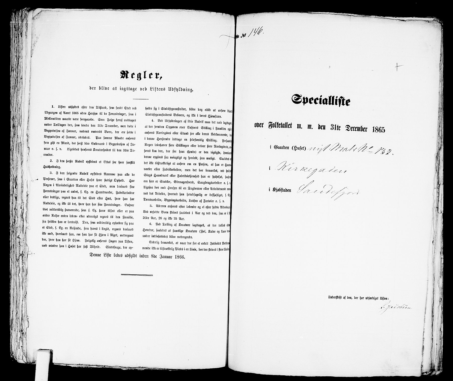 RA, Folketelling 1865 for 0706B Sandeherred prestegjeld, Sandefjord kjøpstad, 1865, s. 299