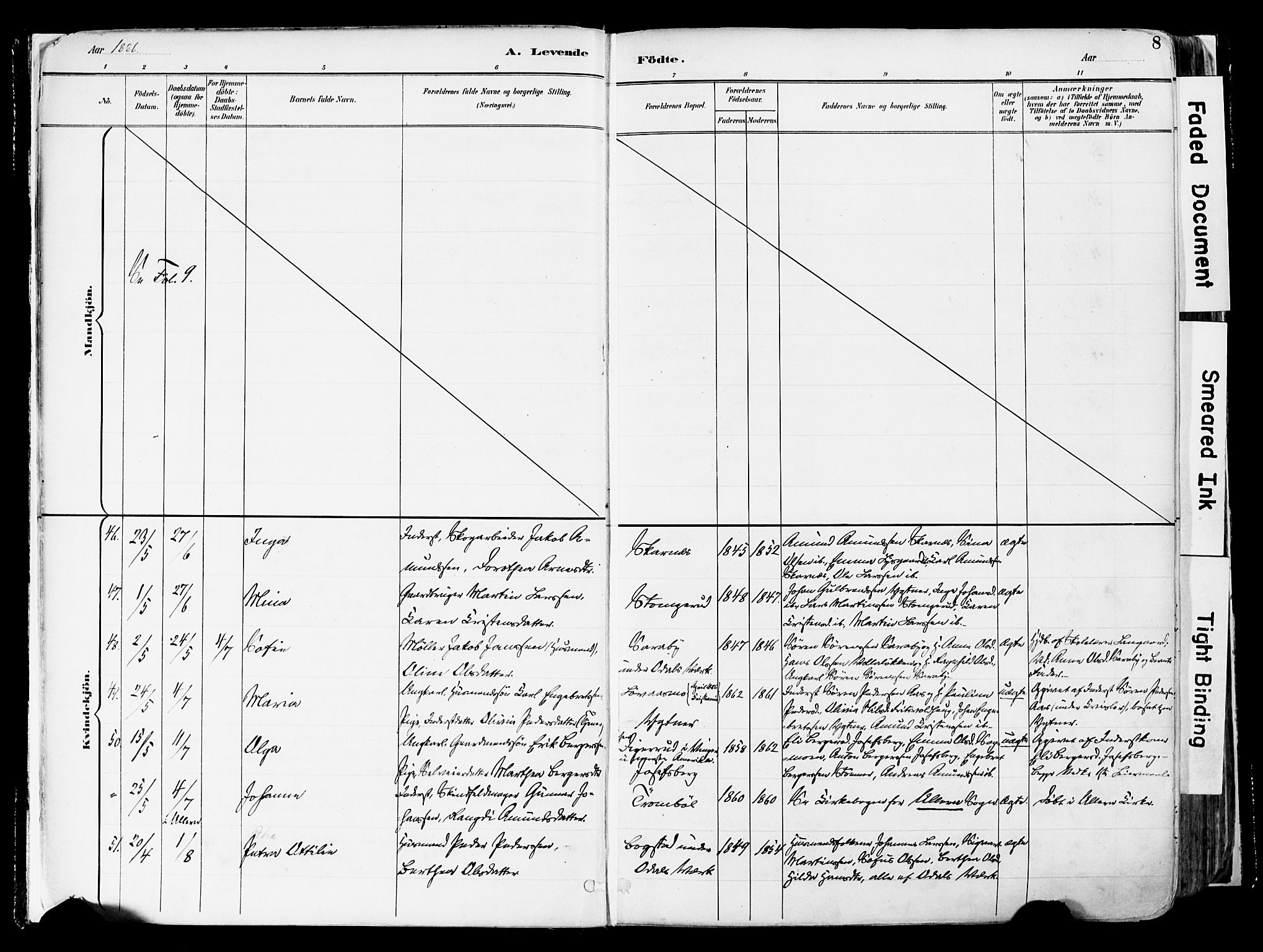 Sør-Odal prestekontor, AV/SAH-PREST-030/H/Ha/Haa/L0006: Ministerialbok nr. 6, 1886-1931, s. 8
