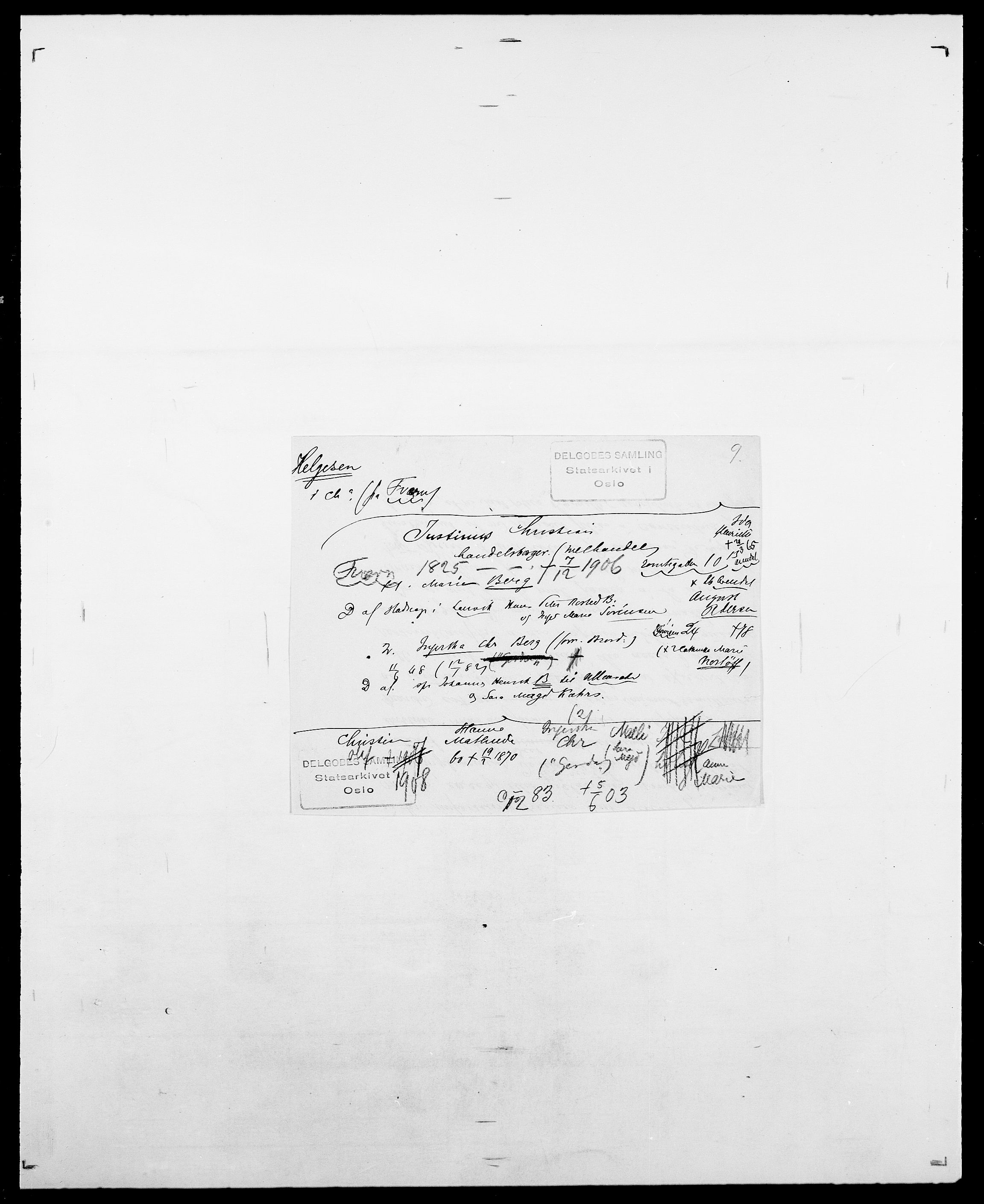 Delgobe, Charles Antoine - samling, AV/SAO-PAO-0038/D/Da/L0017: Helander - Hjørne, s. 21