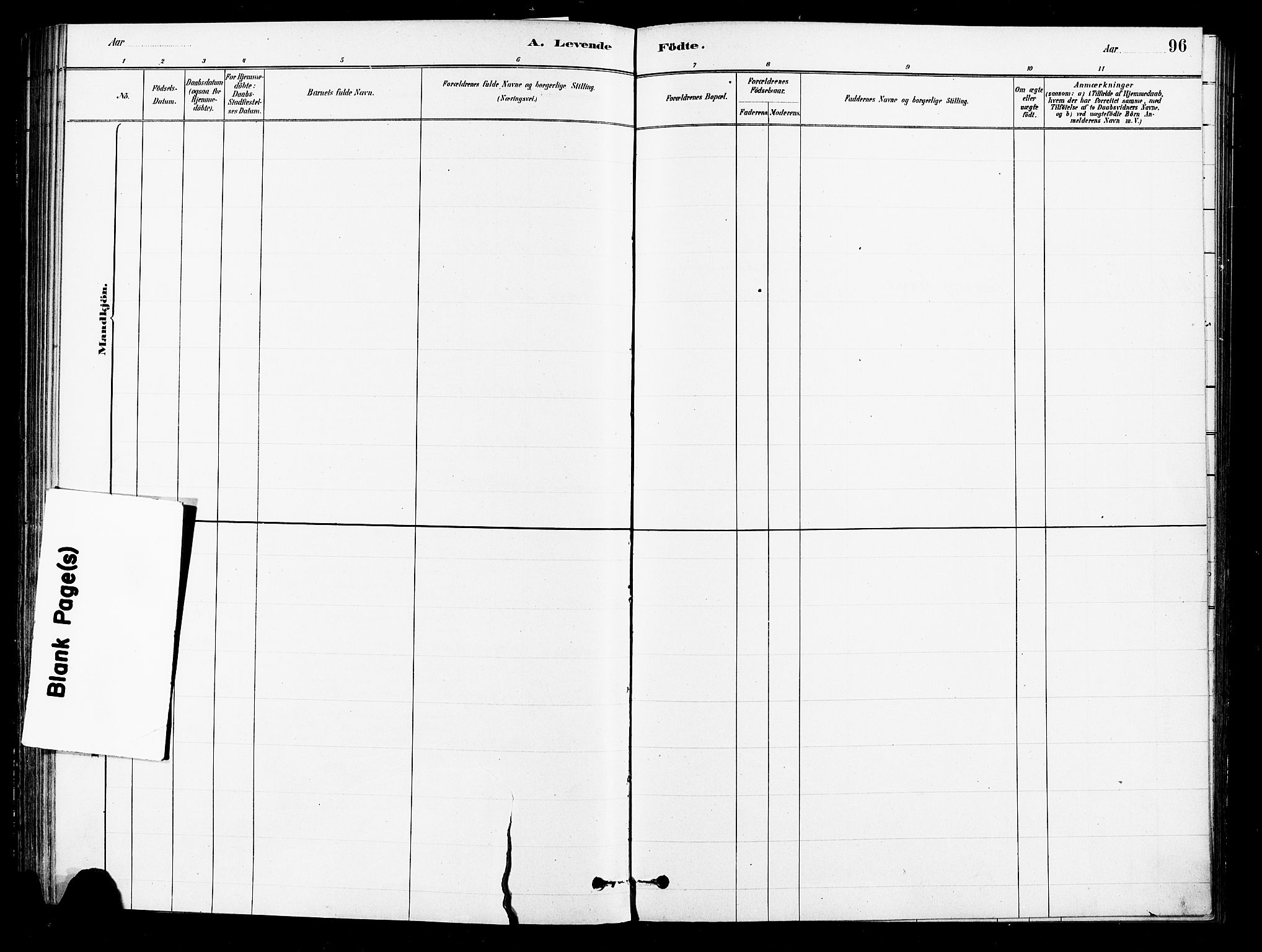 Asker prestekontor Kirkebøker, AV/SAO-A-10256a/F/Fb/L0001: Ministerialbok nr. II 1, 1879-1895, s. 96